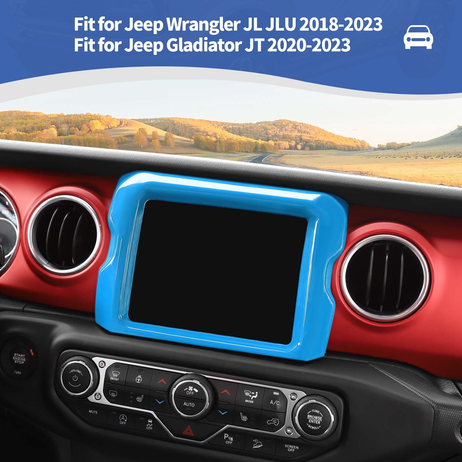 Jeep Wrangler JL JLU & Gladiator JT (2018-2023) Center Console Radio Display Panel Trim Cover - RT-TCZ 8.4
