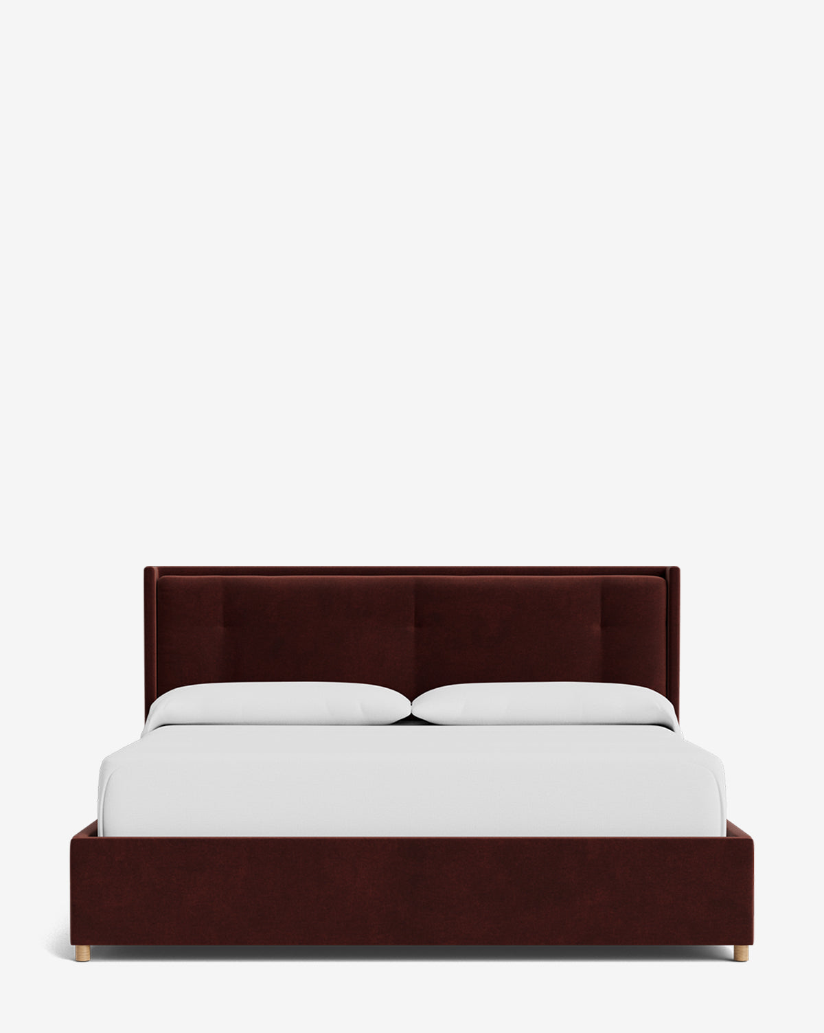 Low Profile Ria Bed Frame with Minimalist Headboard - Perfect for Small Spaces, Modern Bedrooms & Studio Apartments