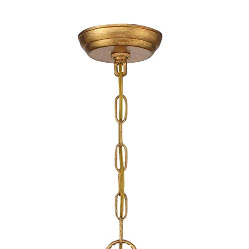 Bridgehampton 6-Light Hand-Cut Crystal Antique Gold Chandelier - Elegant Dining Room Lighting for Luxury Home Decor