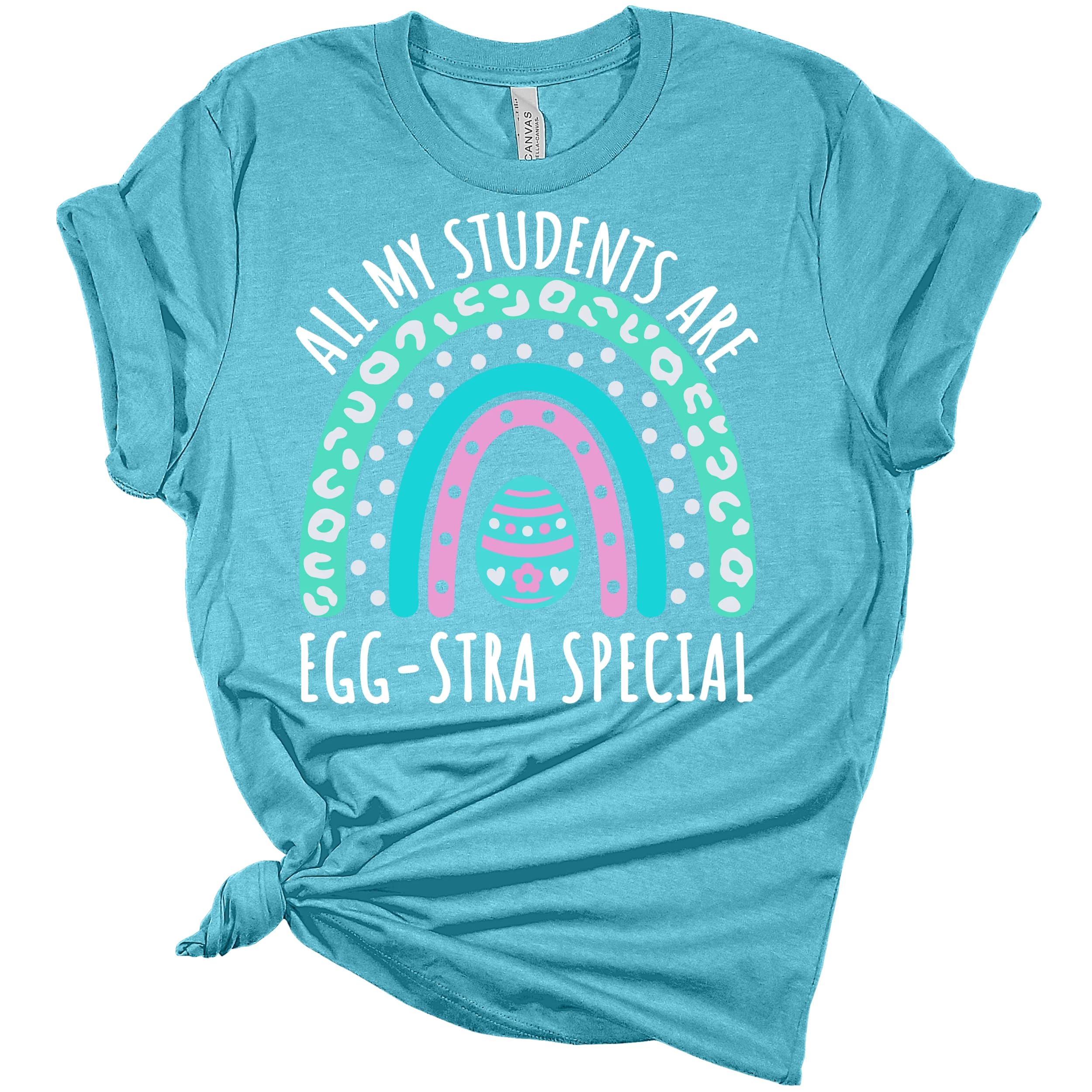 Women's Easter 'All My Students Are Egg-stra Special' Teacher T-Shirt - Cute Graphic Tee for Classroom, School Events & Easter Celebrations