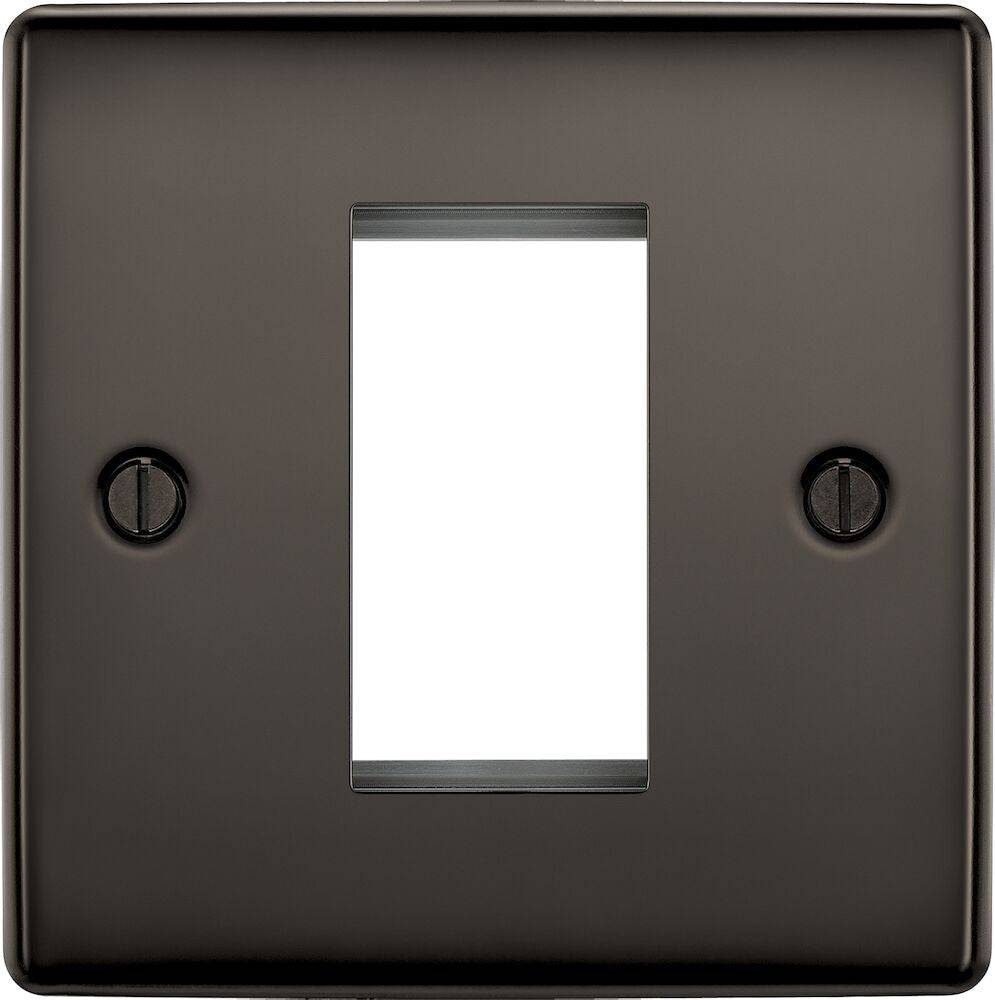BG Nexus Metal Black Nickel 1G Euro Plate NBNEMS1 - Premium Electrical Junction Box for Home & Industrial Wiring Applications