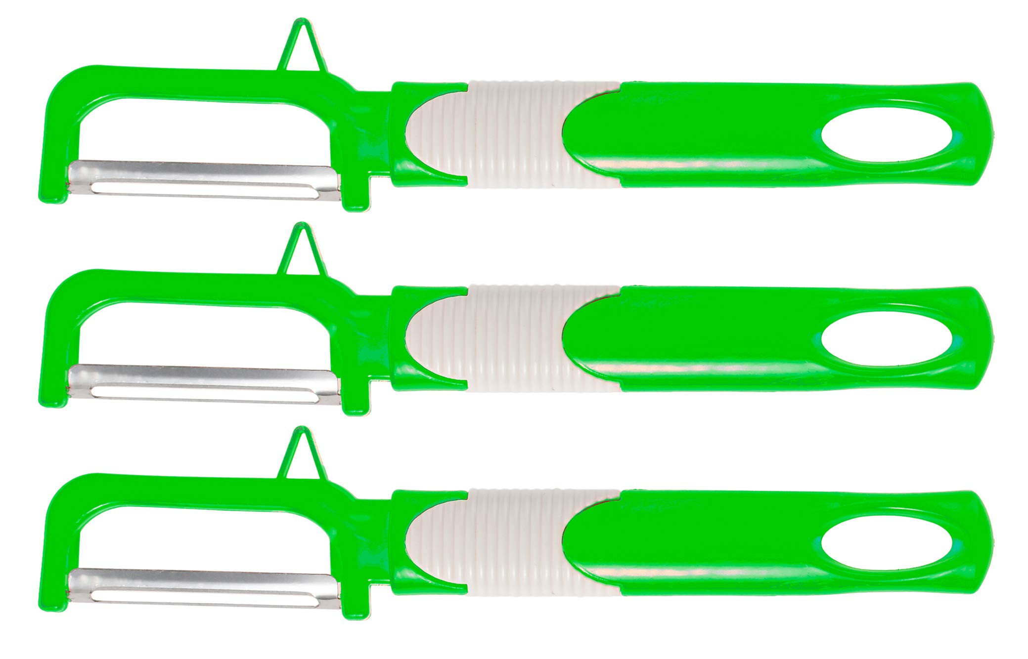 Premium Ergonomic Potato Peeler with Sharp Stainless Steel Blade - 3-Piece Set for Peeling Vegetables & Fruits - Comfortable Kitchen Tool for Potatoes, Carrots, Apples & More - Perfect for Home Cooking, Meal Prep & Professional Kitchens