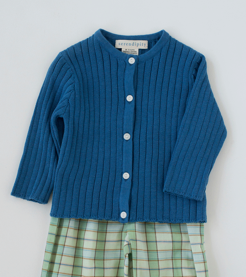Serendipity Dark Tide Organic Cotton Baby Cardigan - Soft & Comfortable Newborn Knitwear for Boys & Girls - Perfect for Photoshoots, Gifts & Special Occasions