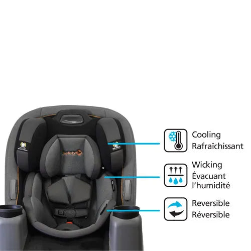 Safety 1st EverFit ARB 3-in-1 Convertible Car Seat - Stone Terra | Rear-Facing, Forward-Facing & Booster | Safe & Comfortable for Infants to Toddlers | Perfect for Family Travel & Daily Commutes
