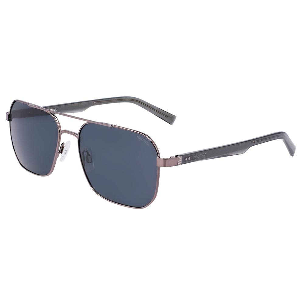 NAUTICA N 5143 S 033 Gunmetal Polarized Sunglasses for Men & Women - UV Protection, Fashion Aviator Style - Perfect for Driving, Beach & Outdoor Activities