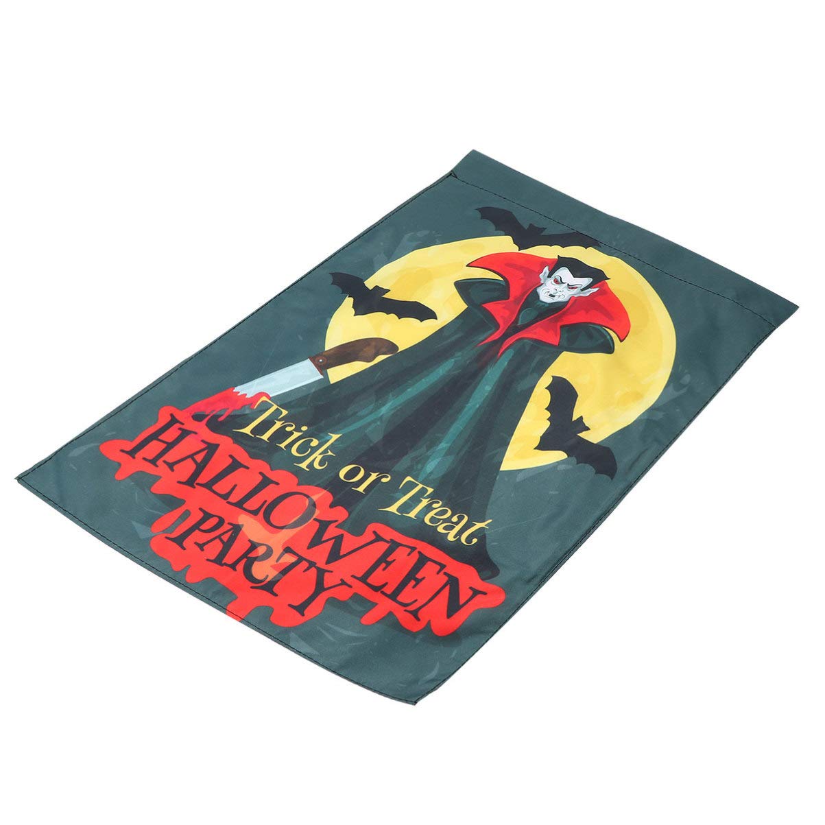Amosfun Halloween Garden Flag - Vampire & Bat Decor for Outdoor Yard, Halloween Party & Seasonal Decorations - Perfect for Front Porch, Lawn, and Halloween Festivities