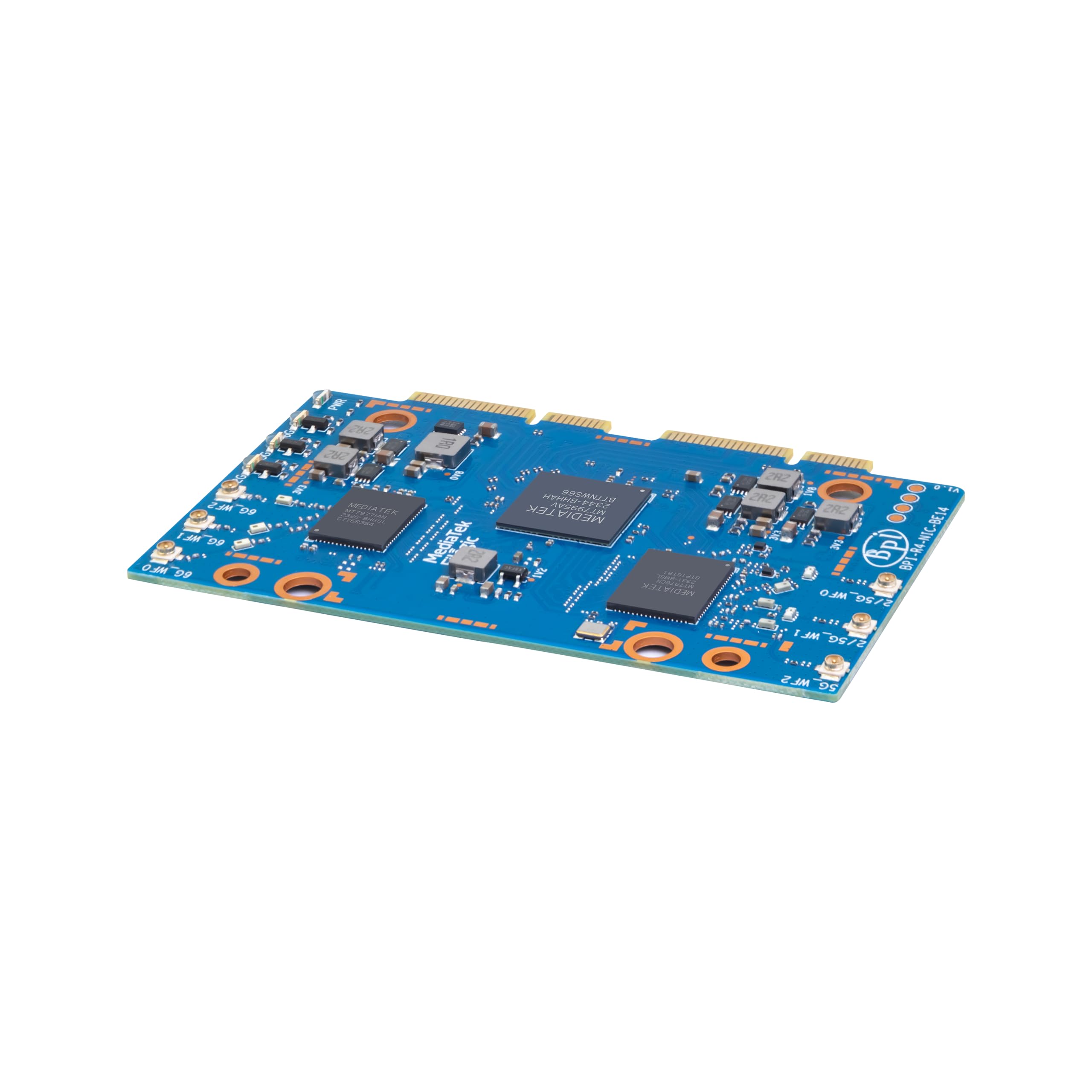 Banana Pi BPI-R4 NIC BE14 WiFi 7 Module - Tri-Band Wireless Router Board with OpenWRT Support | MediaTek MT7995AV 32-bit RISC-V CPU | 6x 2G/5G/6GHz Antennas | Ideal for High-Speed Networking, Smart Home Automation & IoT Projects