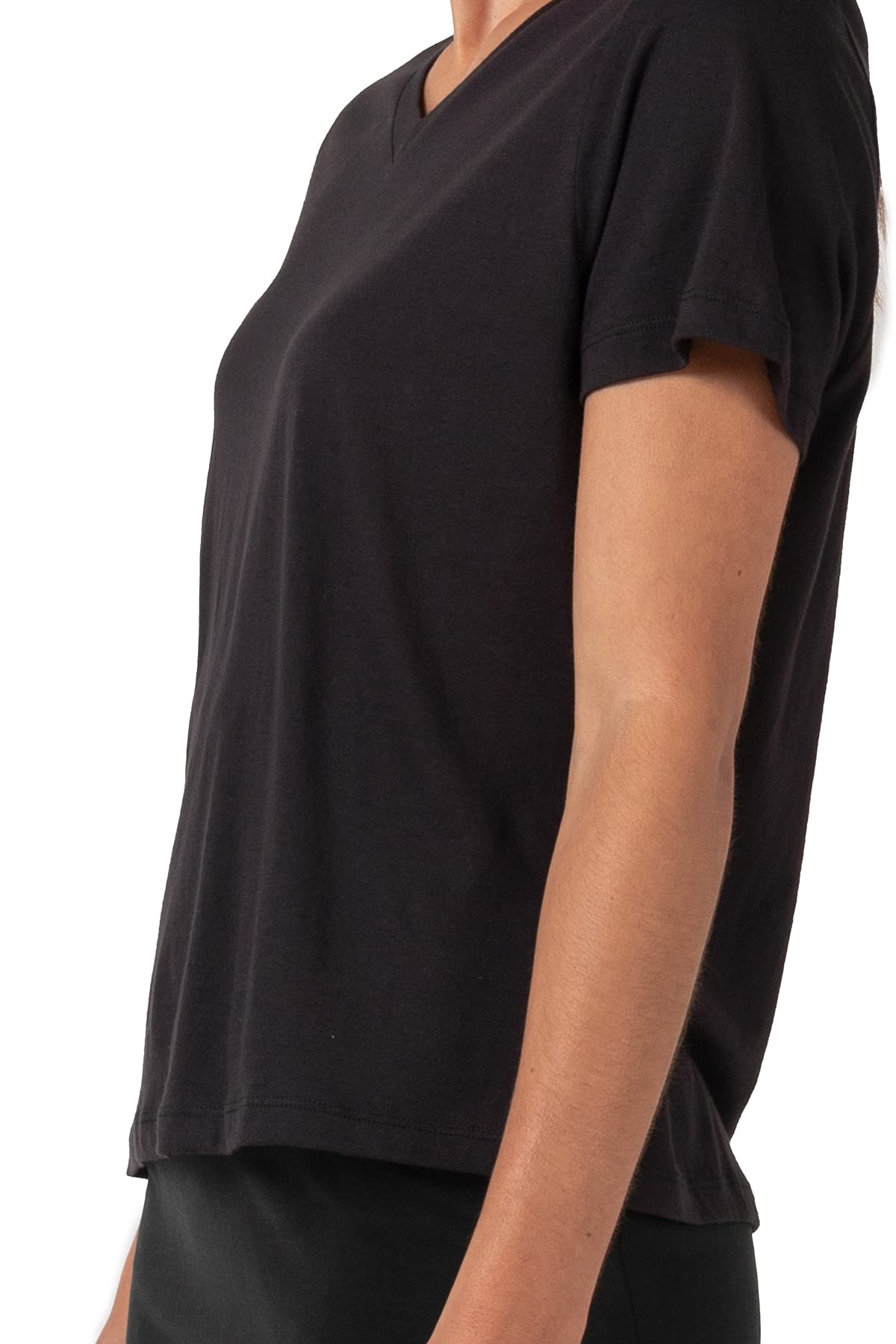 Pure & Simple Women's Short Sleeve V-Neck T-Shirt - Soft Cotton Casual Tee for Everyday Wear | Perfect for Work, Gym & Weekend Outfits