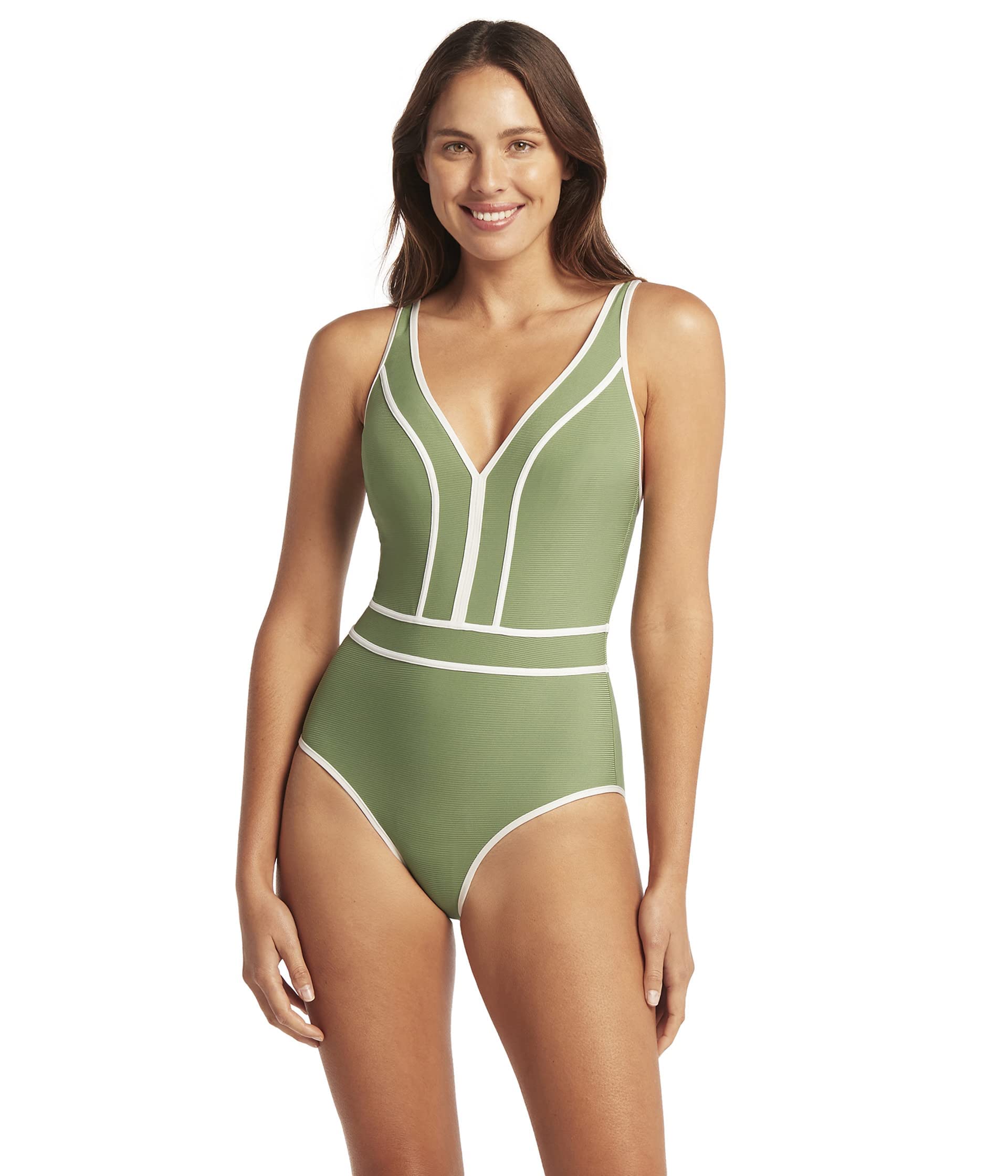 SEA LEVEL SWIM Elite Spliced One-Piece Swimsuit for Women - Comfortable & Stylish Swimwear for Pool, Beach, and Water Sports
