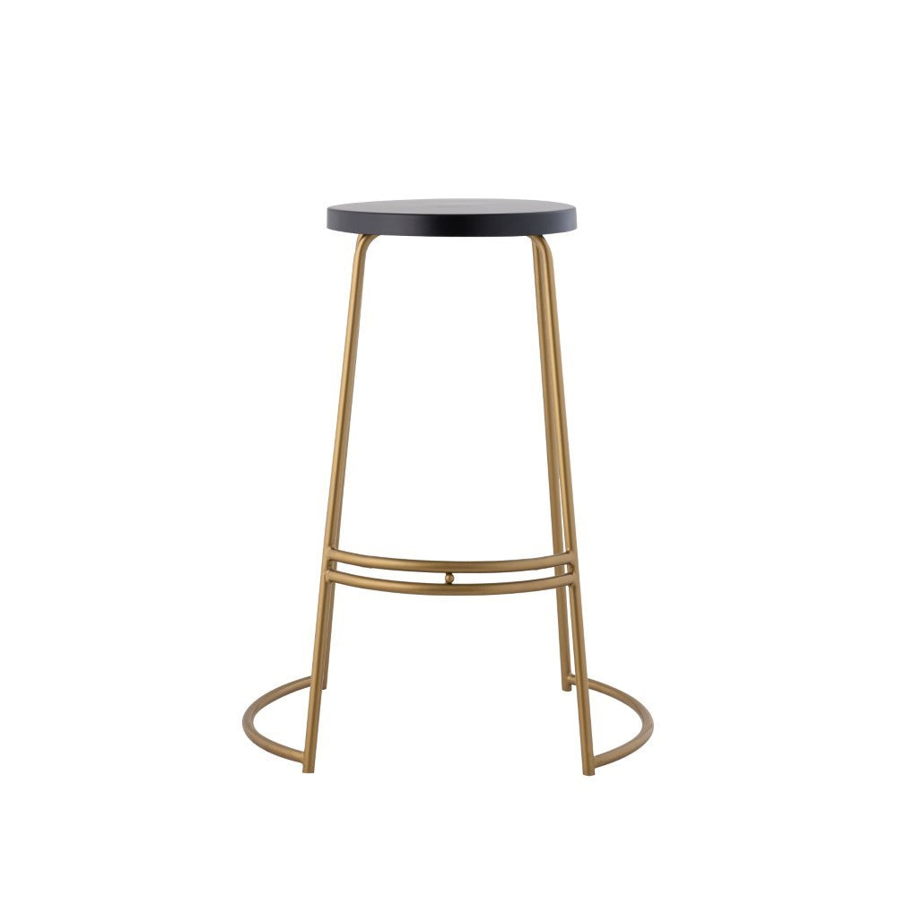 Modern Designer Iron Curved Backless Bar Stool - 28.75