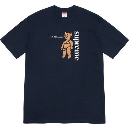 Supreme Not Sorry T-Shirt - Navy Blue Cotton Tee for Men & Women - Streetwear Fashion & Casual Wear