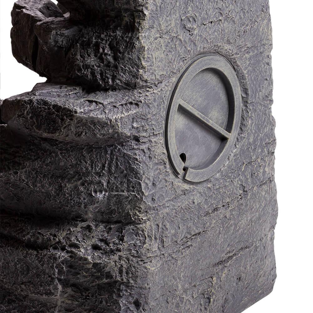 Rock Cascade Water Feature with LED Lights - Outdoor Garden Fountain for Patio, Yard, and Landscape Decor - Relaxing Waterfall with Illumination
