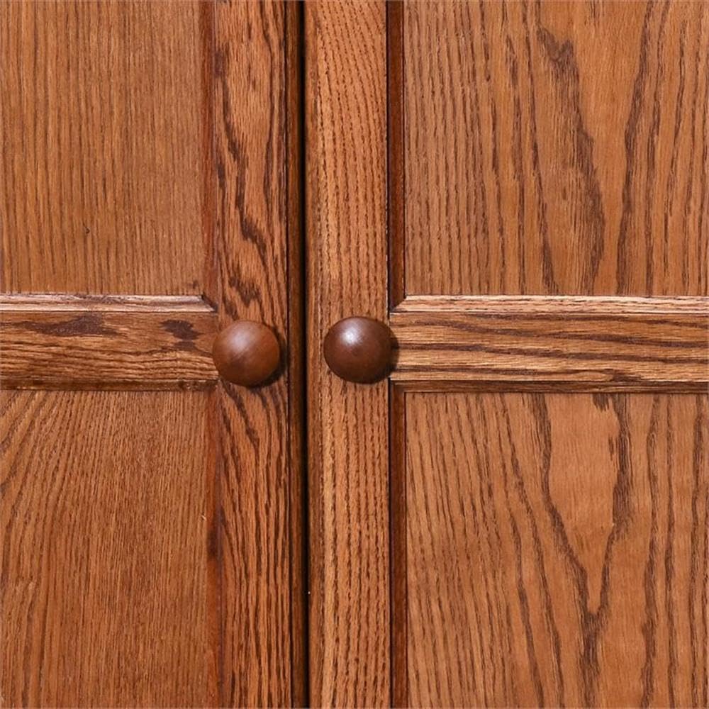 KT613A Oak Wood Storage Cabinet for Office & Pantry - Space-Saving Organizer for Home Office, Kitchen, or Closet Storage