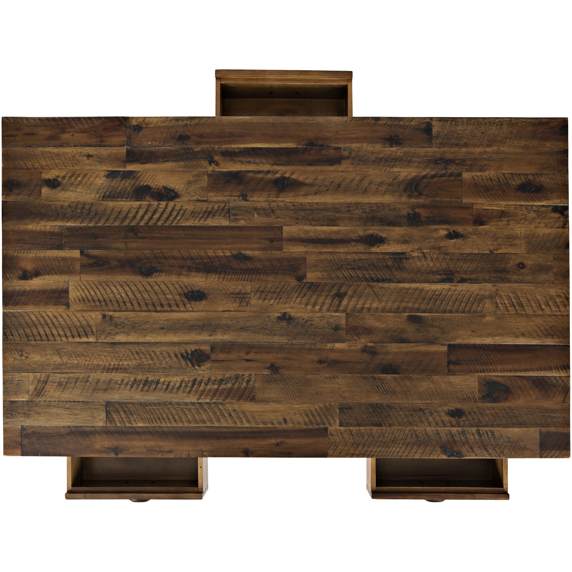Handcrafted Wooden Coffee Table - Solid Oak Rustic Living Room Furniture for Home Decor & Cozy Gatherings