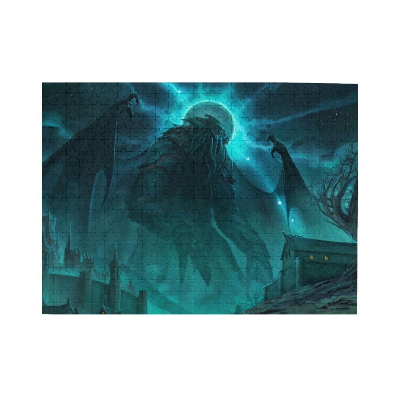 Cthulhu Mythos 500-Piece Wooden Jigsaw Puzzle for Adults, Teens & Kids - Artistic Educational Toy & Family Game - Perfect Gift for All Ages - Great for Family Bonding & Stress Relief