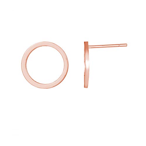 A3：rose gold circle earrings