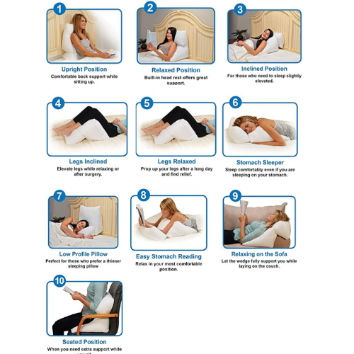 AdjustAPedic Memory Foam Pillow for Neck Pain Relief - Orthopedic Contour Support for Side, Back & Stomach Sleepers - Perfect for Home, Office & Travel Use