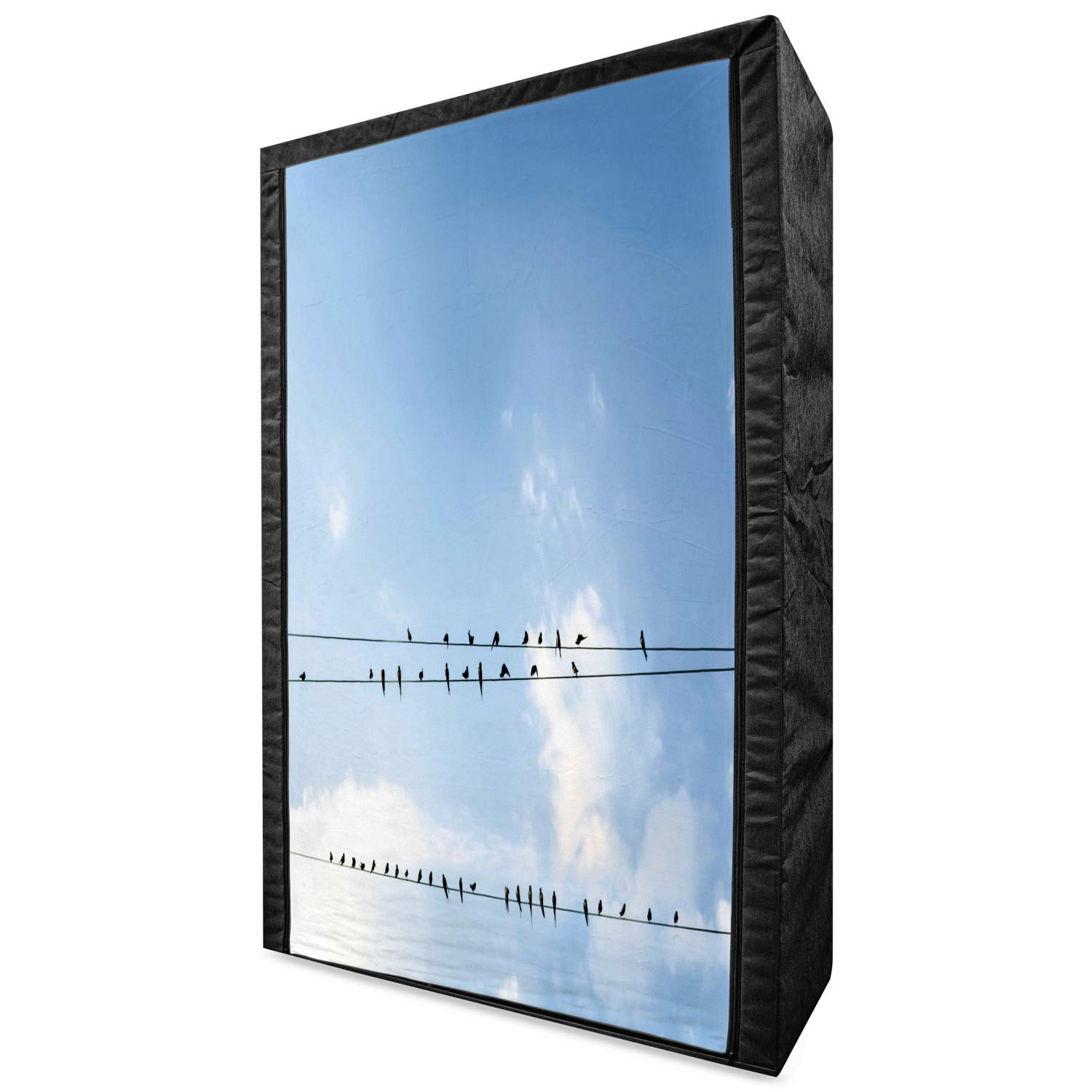 Ambesonne Portable Fabric Wardrobe with Shelves - 42.5