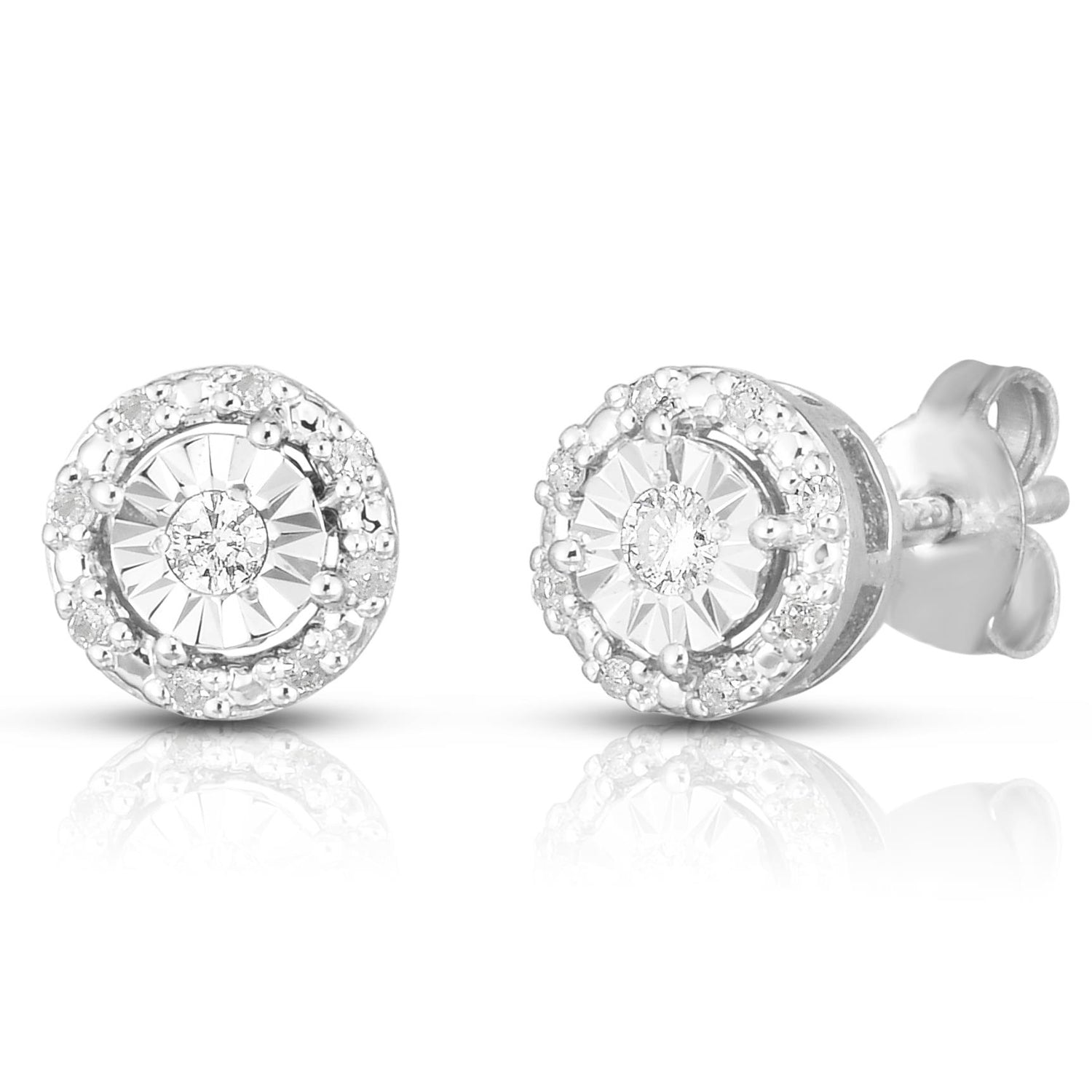 Classic Diamond Solitaire Stud Earrings - 14K White Gold Princess Cut Earrings for Women - Perfect for Weddings, Anniversaries & Special Occasions