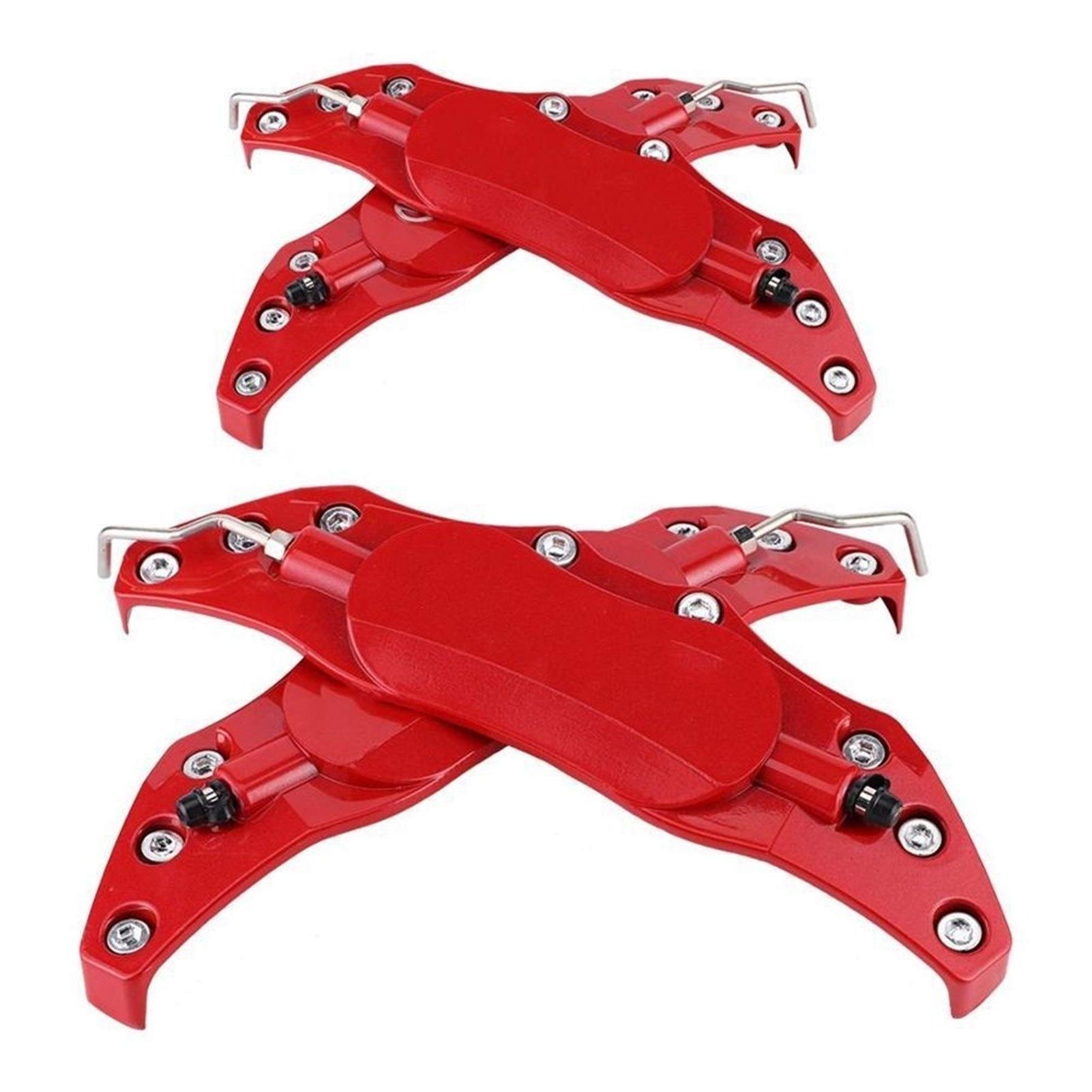 Universal 2Pcs Aluminum Alloy Fake Brake Caliper Covers - Left & Right Car Disc Brake Accessories for Style Upgrade (Large Size) | Perfect for Car Enthusiasts & Custom Vehicle Styling