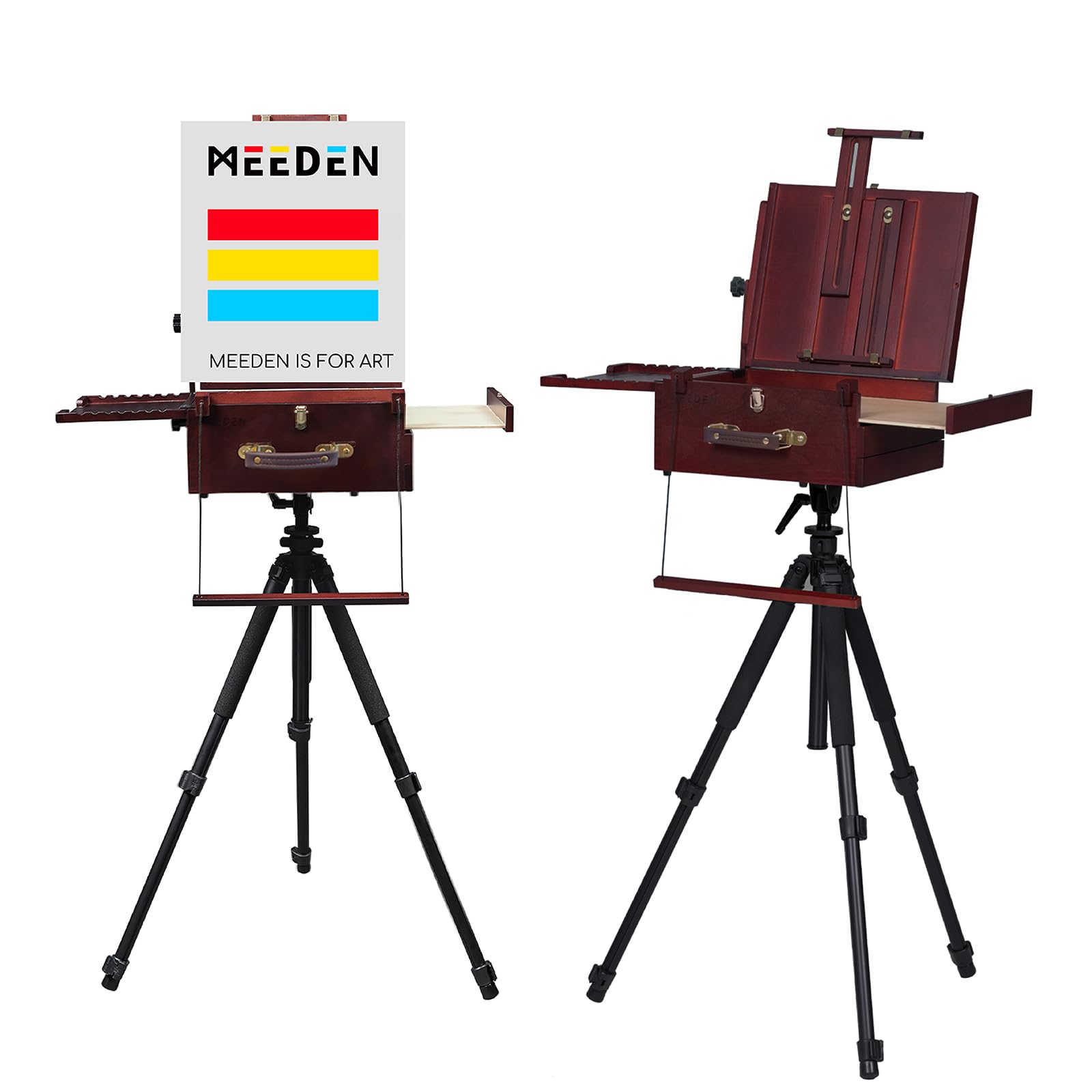 MEEDEN Portable Plein Air Easel - Lightweight Aluminum Tabletop Tripod Easel Stand with Nylon Carry Bag for Outdoor Painting, Art Display & Travel - Perfect for Artists, Students & Hobbyists