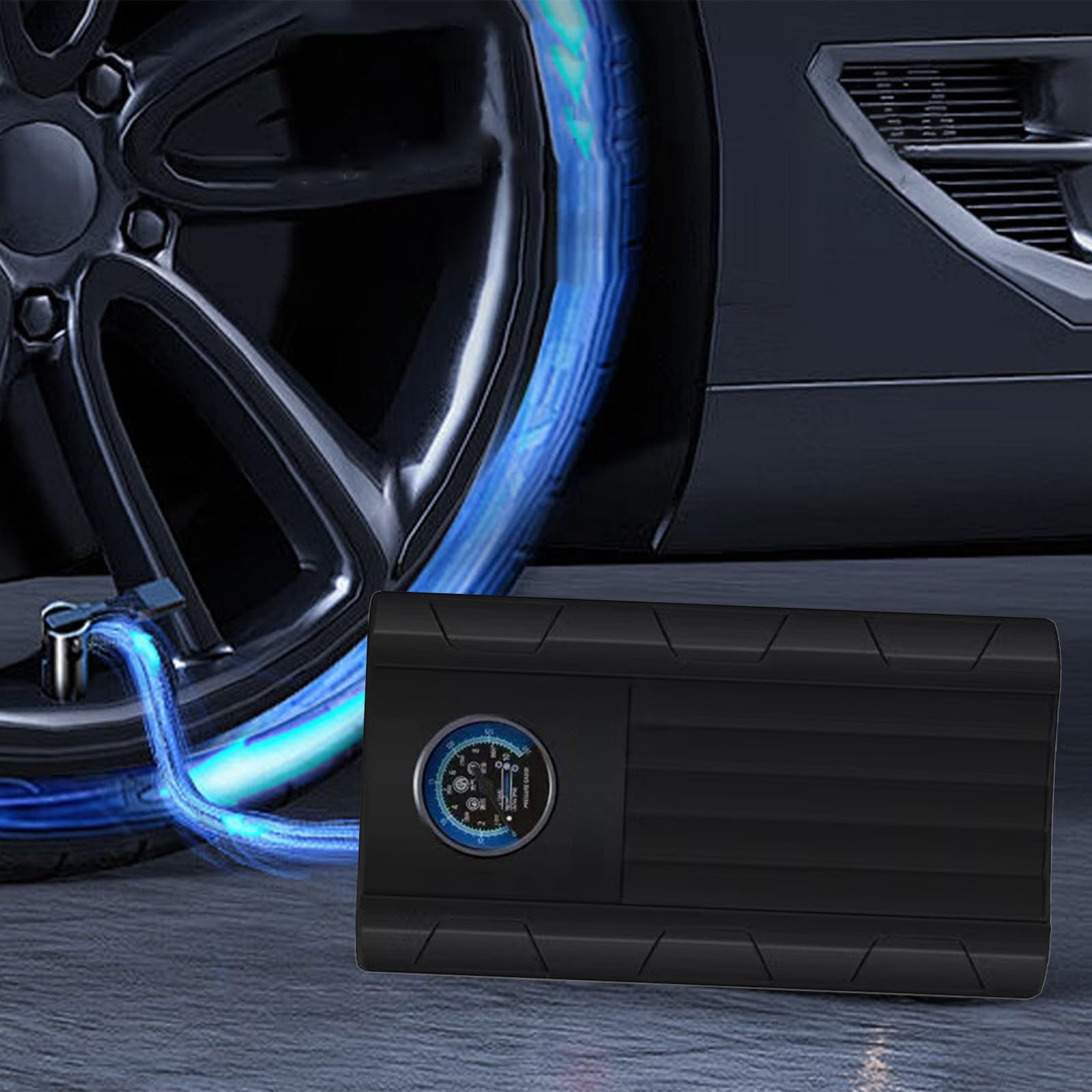 150PSI Electric Car Tire Inflator Pump - Portable Wireless Air Compressor with Tire Pressure Gauge for Cars, Bikes & Balloons | Quick Inflation for Roadside Emergencies & Home Use