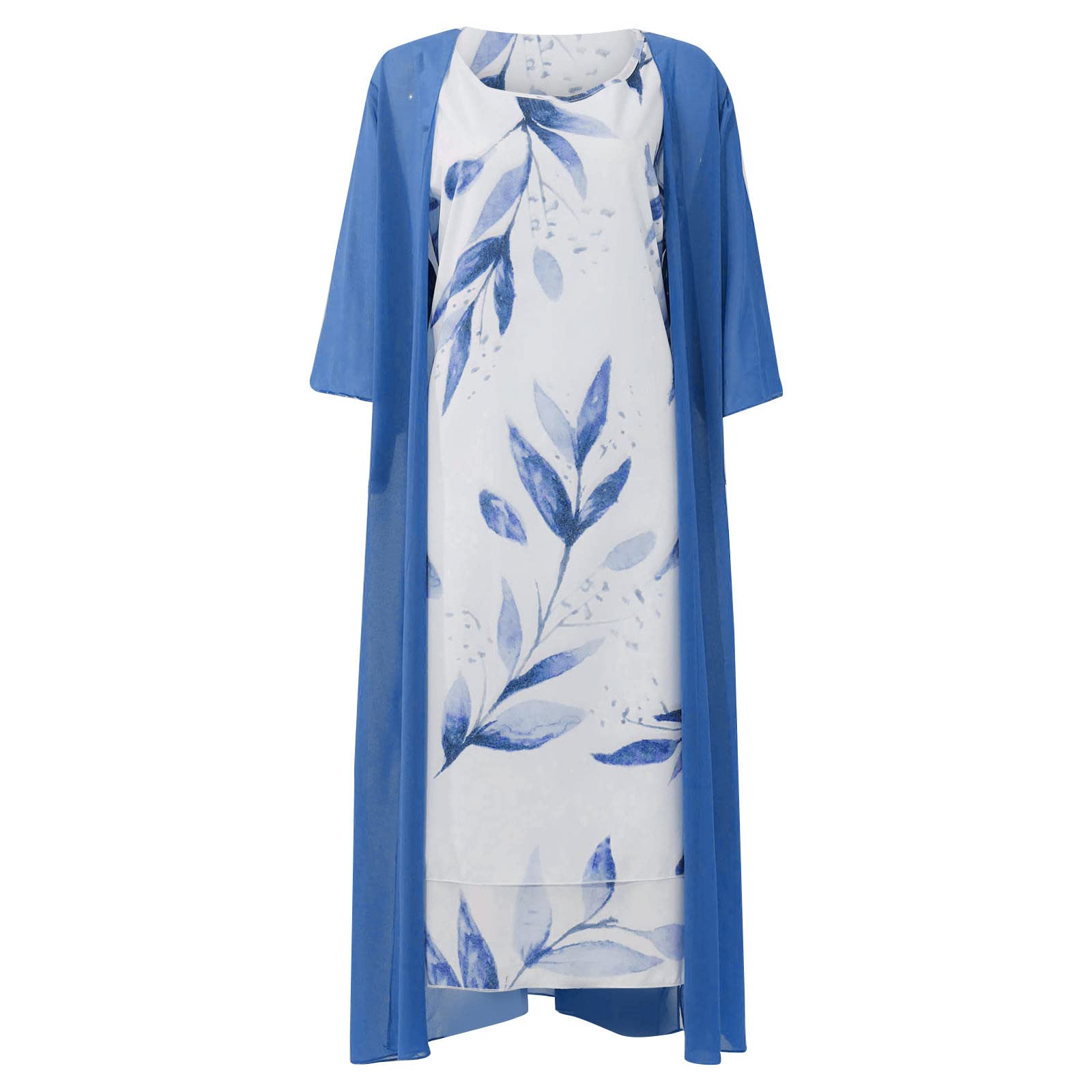 Elegant Flowy Summer Dresses for Women 2023 - Chiffon Floral Print Cardigan Dress for Wedding Guest, Mother of The Bride & Groom - Perfect for Beach Parties, Garden Weddings & Summer Vacations