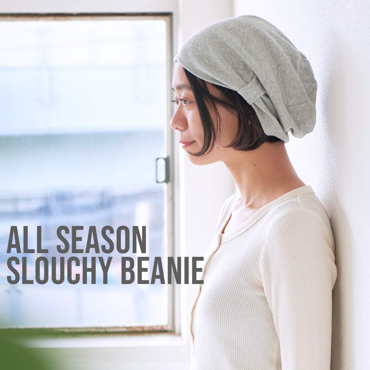 CHARM Organic Cotton Slouchy Beanie for Women - Soft Summer Chemo Hat & Comfortable Headwear for Cancer Patients - Perfect for Outdoor Activities, Relaxing at Home, and Everyday Fashion