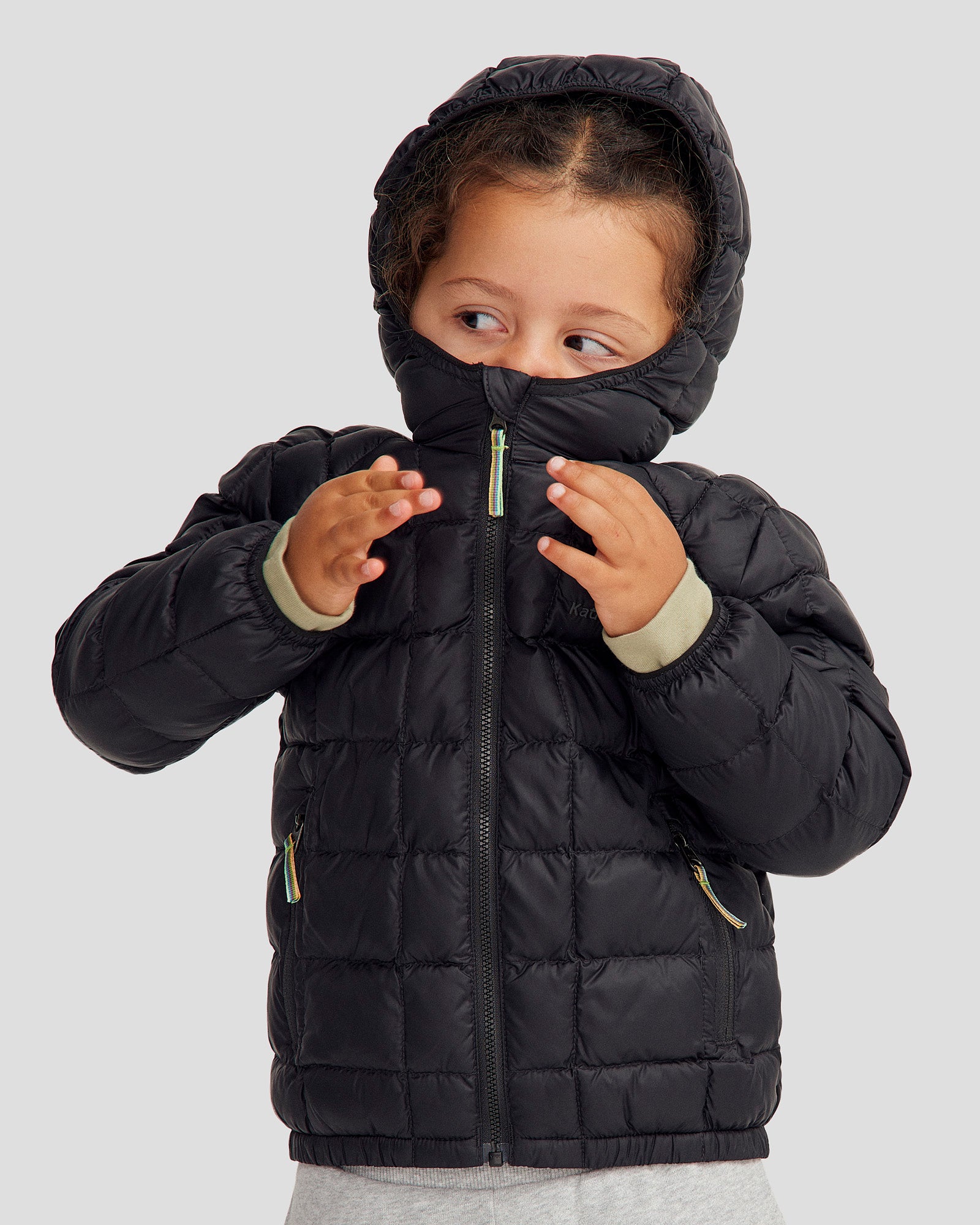 Kids' Helicopter Insulated Hooded Jacket - Black Stingray Design | Warm Winter Coat for Boys & Girls | Perfect for Outdoor Play & School Activities