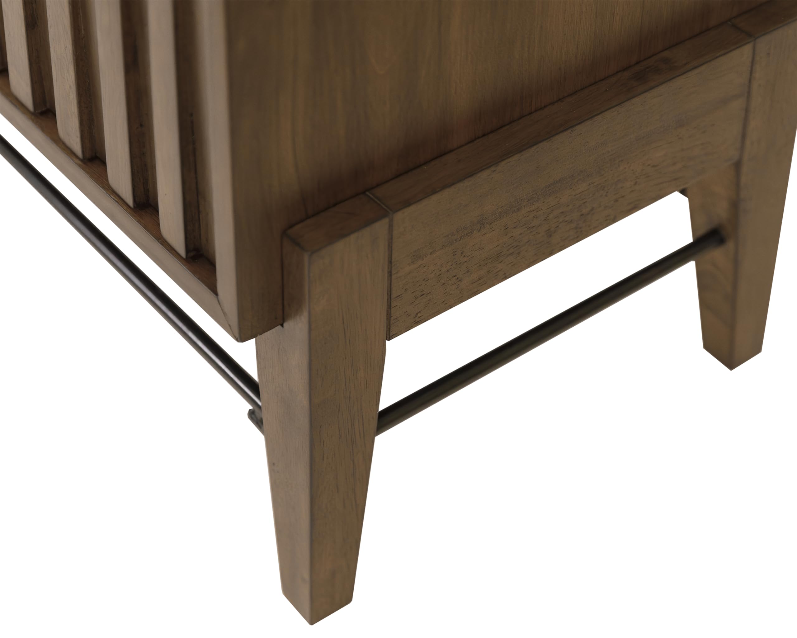 Mid-Century Modern Wooden Console Table with Storage - Brown Accent Credenza for Living Room, Office & Entryway - Stylish & Functional Home Decor