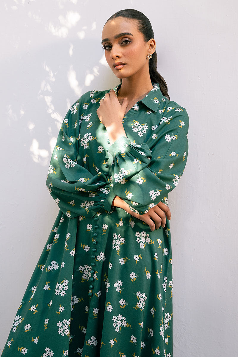 Premium 2-Piece Printed Linen Suit for Women - GREEN VOYAGE Collection | Breathable & Stylish Summer Outfit for Beach, Vacation & Casual Wear