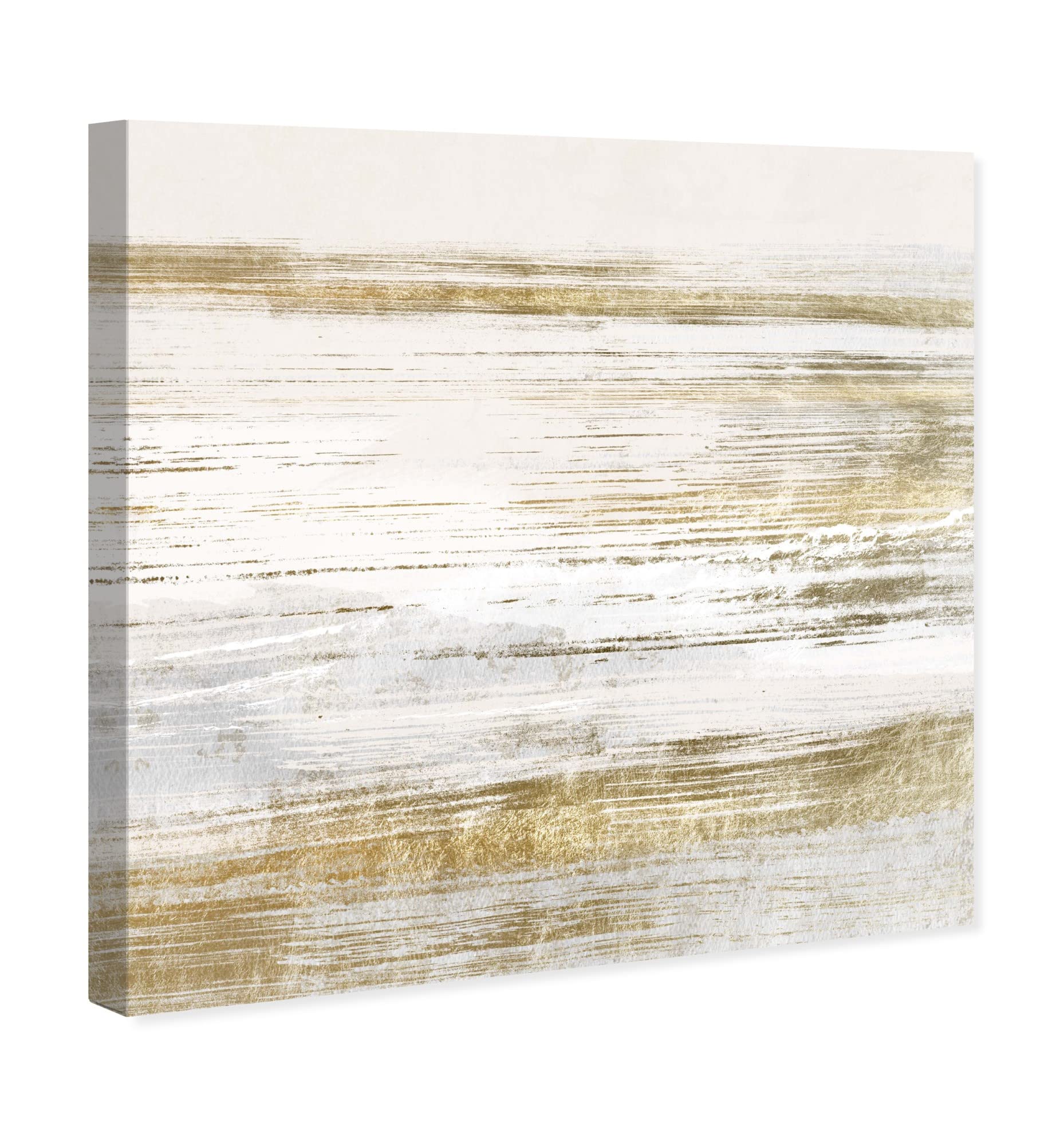 Blush Romance Gold Abstract Canvas Wall Art - 40x40 Inches Ready to Hang, Modern Home Decor for Living Room, Bedroom & Bathroom - Perfect for Adding Elegance & Style to Your Space