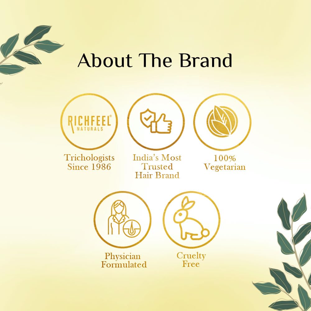 Richfeel Hair Nourisher Oil for Hair Fall Control & Growth Treatment | Trichologist-Developed Formula with High Concentration | 10ml | Reduces Breakage & Promotes Healthy Hair for Men & Women | Perfect for Daily Hair Care Routine & Scalp Massage