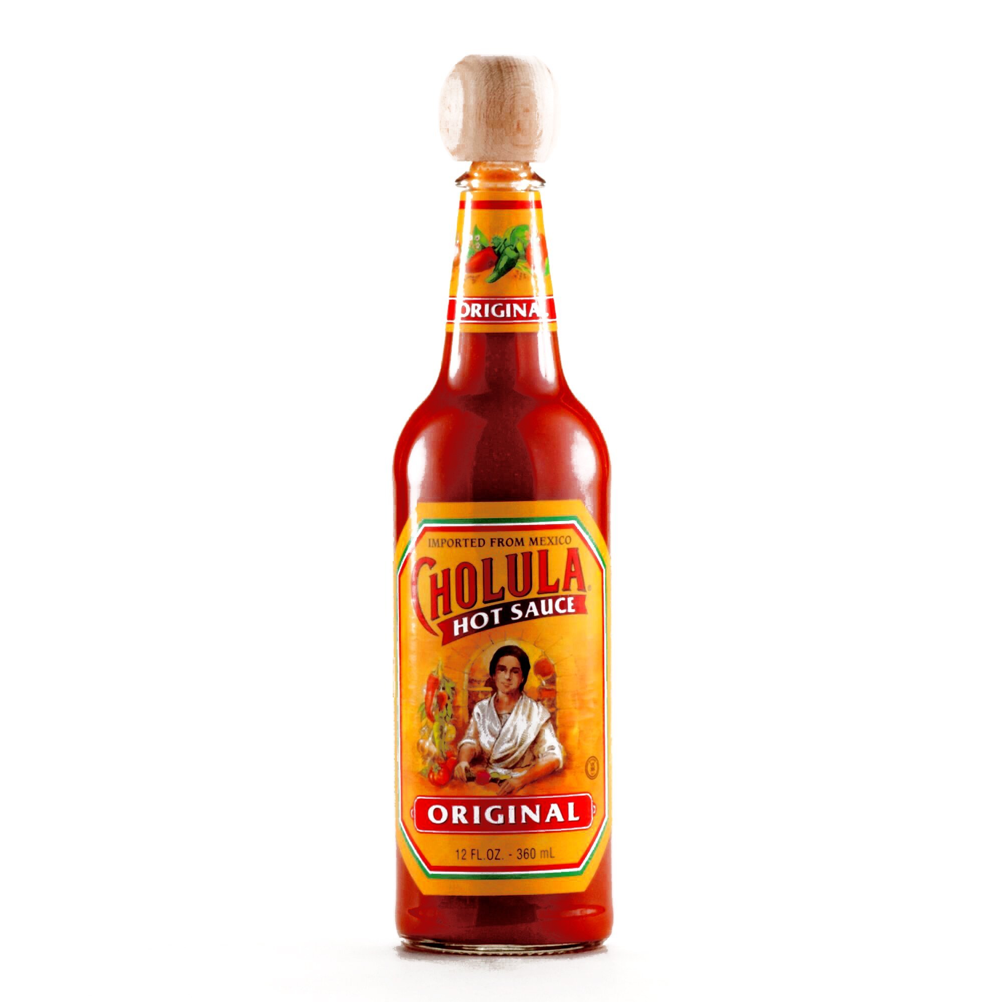 Cholula Original Hot Sauce 12 oz - Pack of 3 - Authentic Mexican Hot Sauce for Tacos, Wings & Bloody Marys - Spicy Flavor Enhancer for Cooking & Grilling