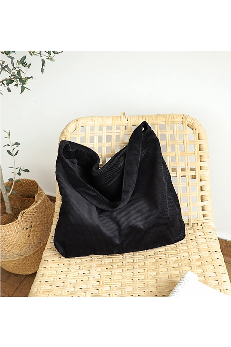 Stylish Women's Corduroy Tote Bag - Large Capacity Shoulder Bag for School, Work, Shopping & Travel | Casual Hobo Handbag for Everyday Use