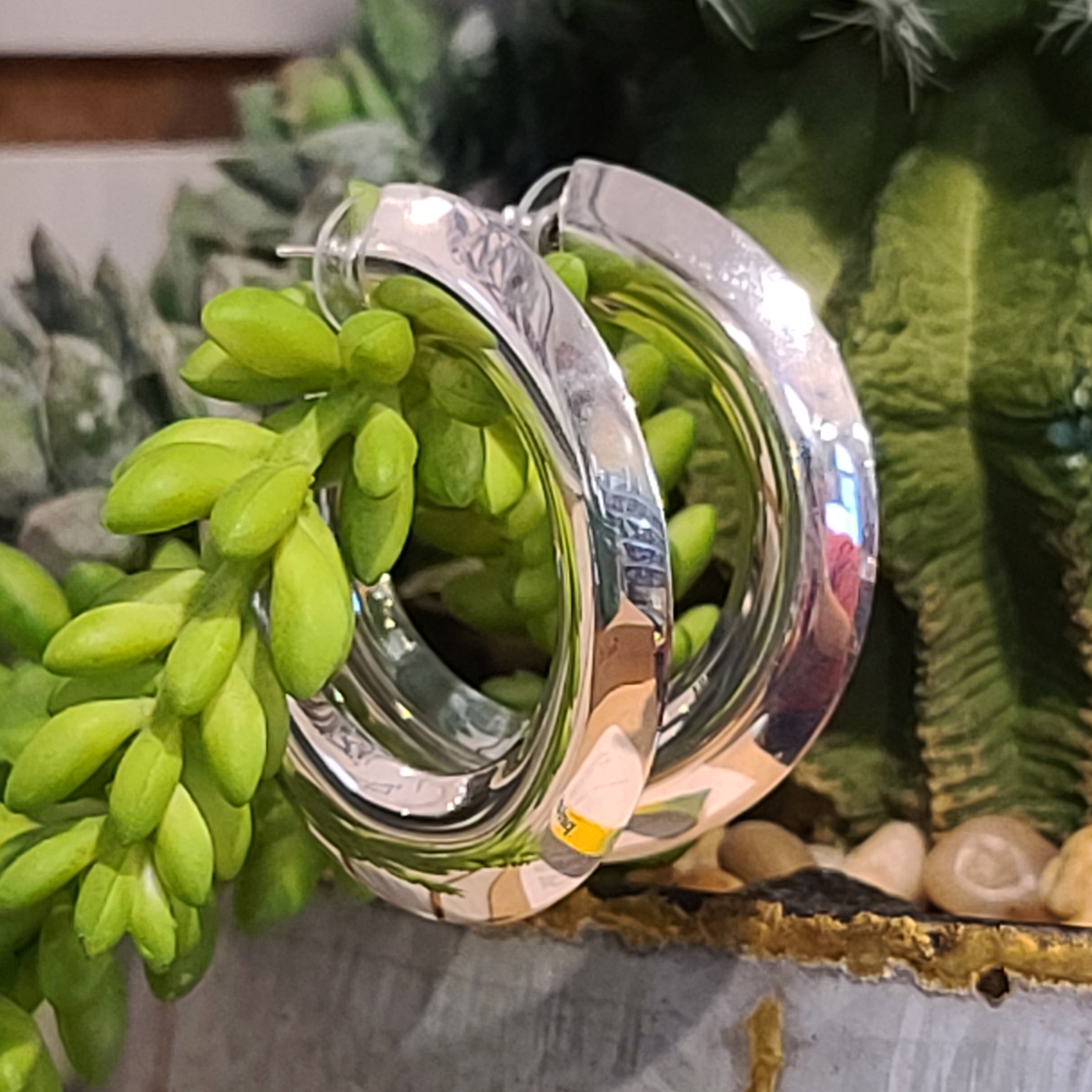 Sterling Silver Hoop Earrings by Peyote Bird Designs - Elegant & Durable SSHoop 1 for Everyday Wear, Parties & Gifting