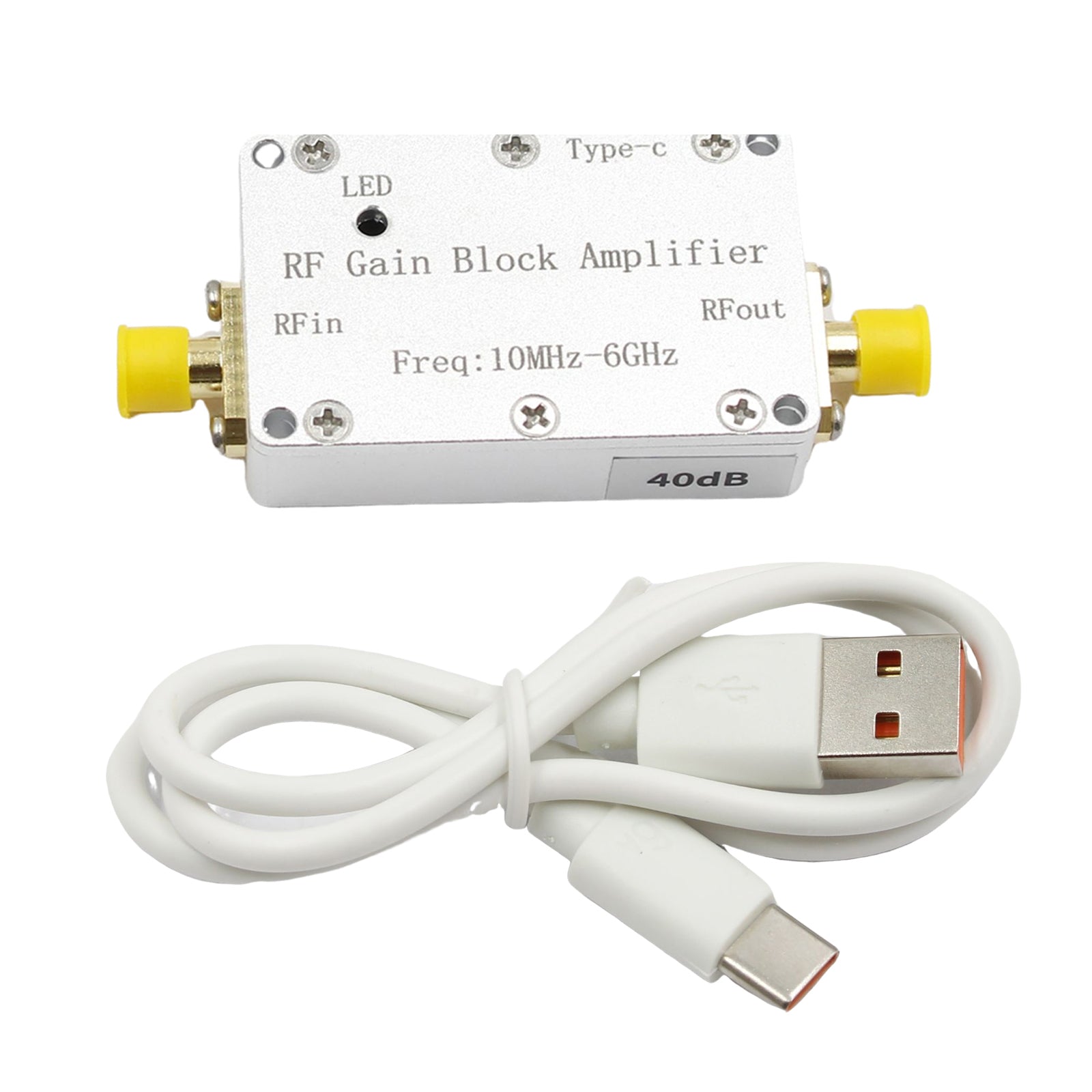 10M-6GHz RF Amplifier - 10dB/20dB/30dB/40dB High Gain Driver Receiver - Signal Booster for Ham Radio, Wireless Communication & Antenna Systems