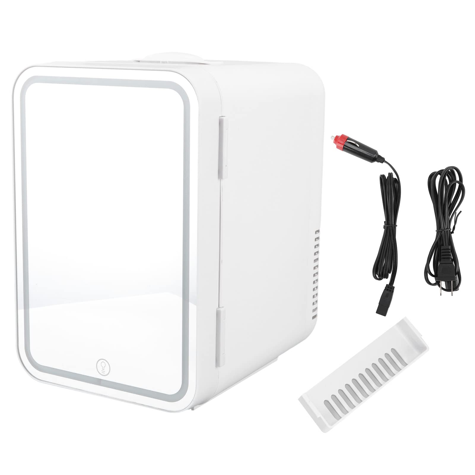 Haofy 8L Mini Beauty Fridge - LED Mirror Makeup Cooler & Warmer with US Plug (110V) | Portable Cosmetic & Beverage Refrigerator for Home, Car, Salon, Dorm | Perfect for Skincare Storage, Travel, and Mini Bar Organization