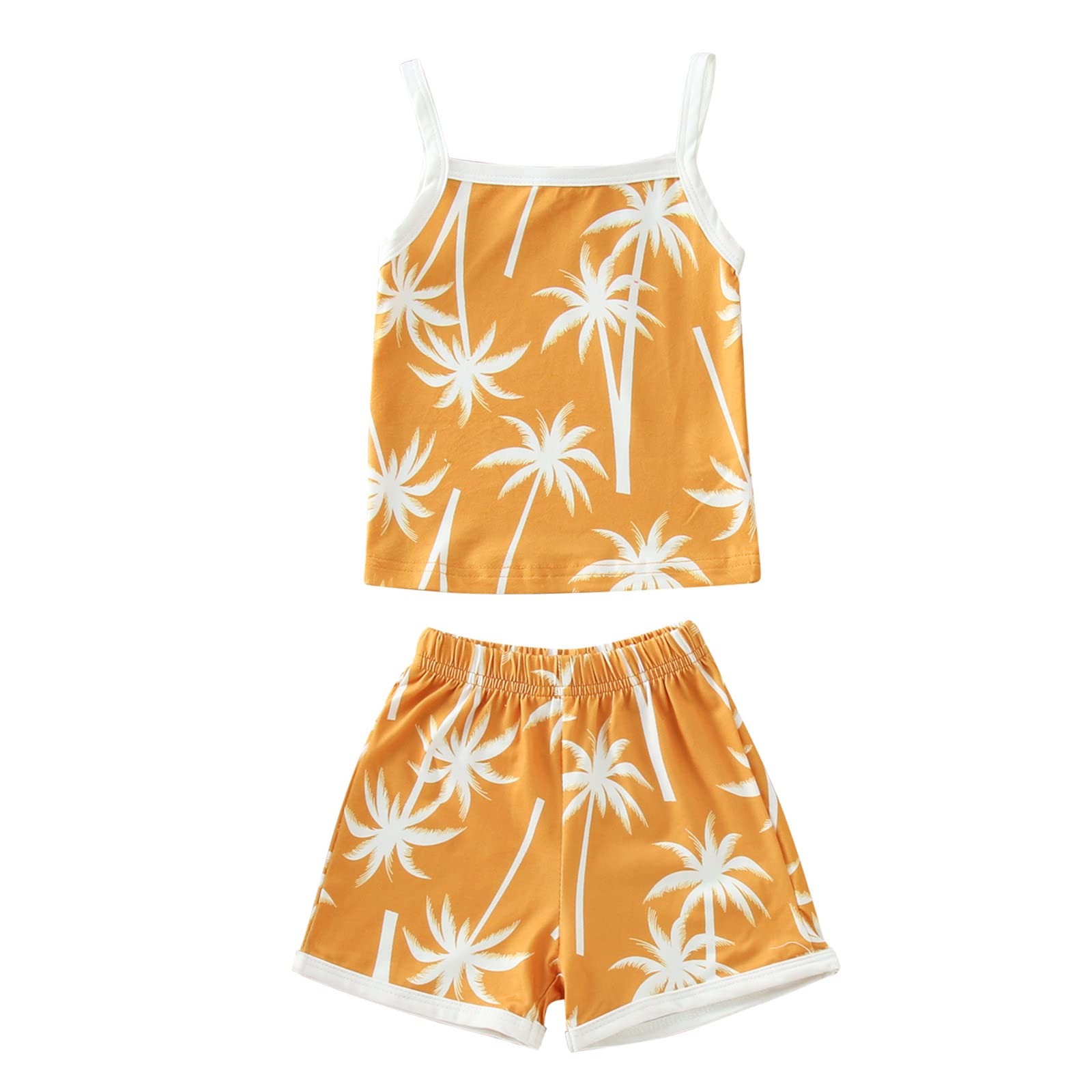 Newborn Infant Boys Girls Summer Sleeveless Floral Beach Outfit - Cotton T-Shirt Vest & Shorts Set for 0-6 Months | Perfect for Beach, Pool, and Casual Play