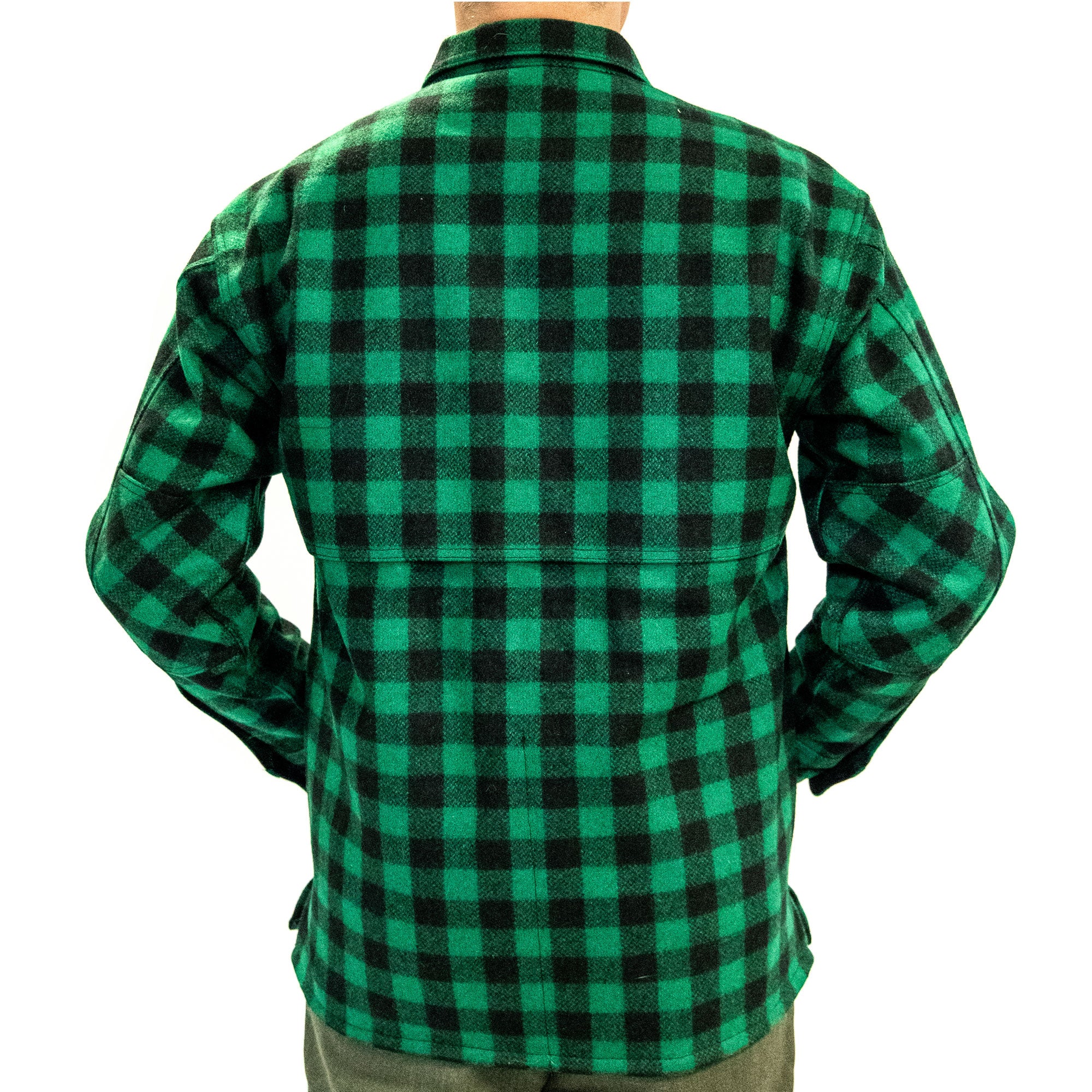 Northwoods x 1842 Jac Shirt - Green & Black Buffalo Check Flannel Shirt for Men | Warm Winter Layering & Outdoor Camping Wear