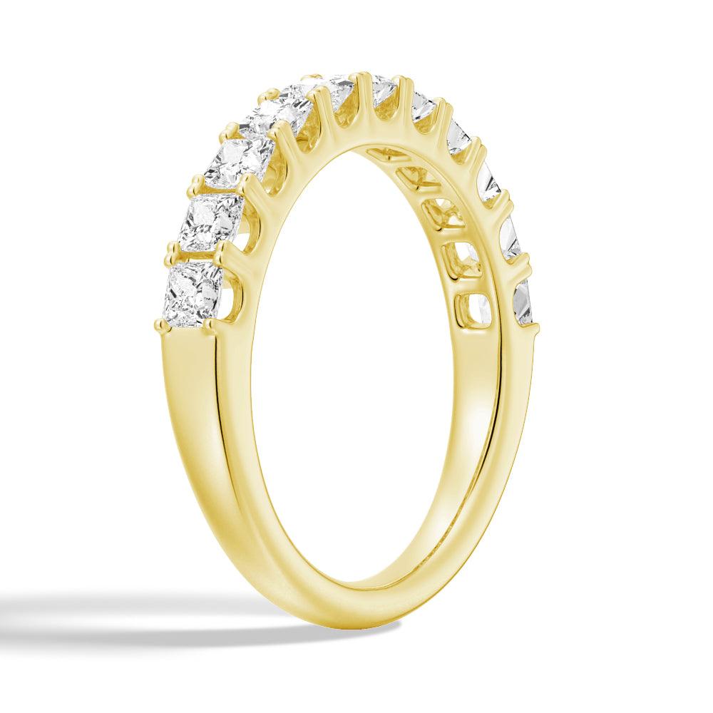 1.65 Carat Princess Cut Moissanite Half Eternity Wedding Band Ring for Women - Perfect for Anniversary, Engagement, and Bridal Jewelry Gifts