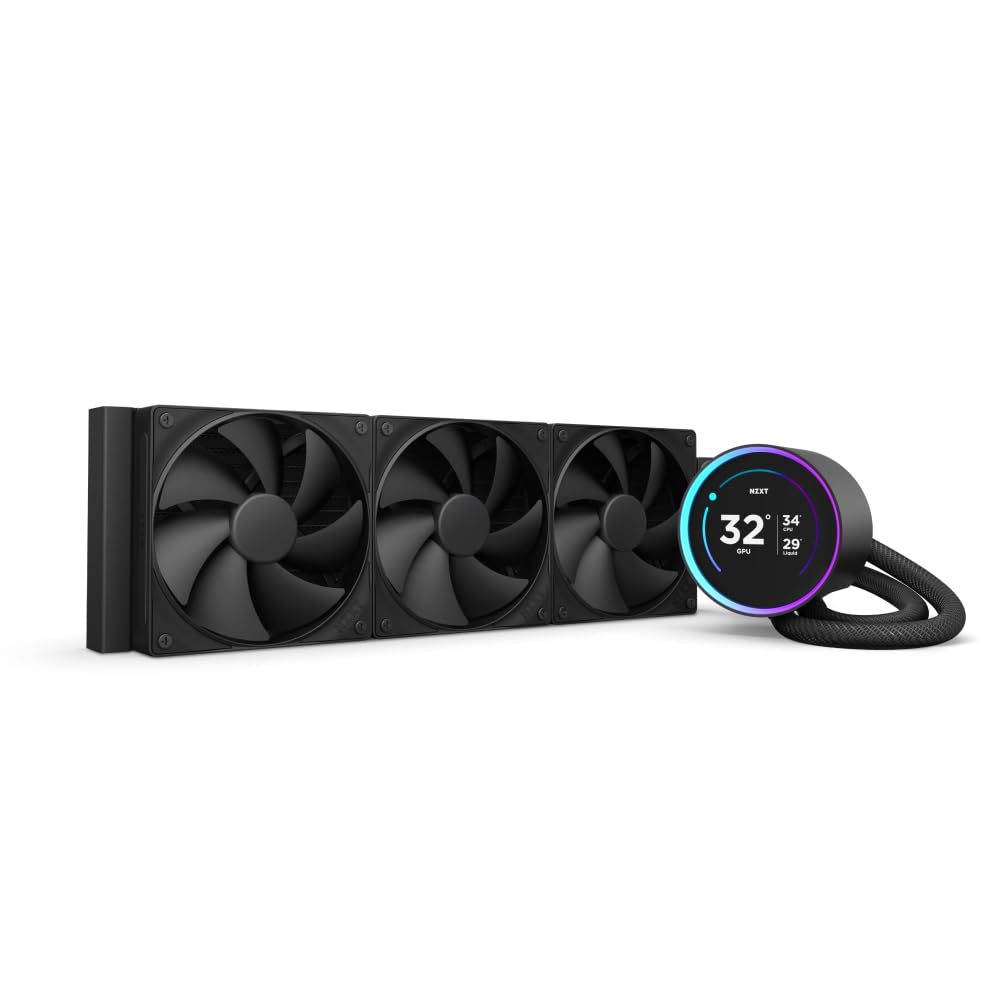 NZXT Kraken Elite 360 (2024) AIO Liquid CPU Cooler - 360mm Radiator with 3 F120P Fans - Customizable 2.72