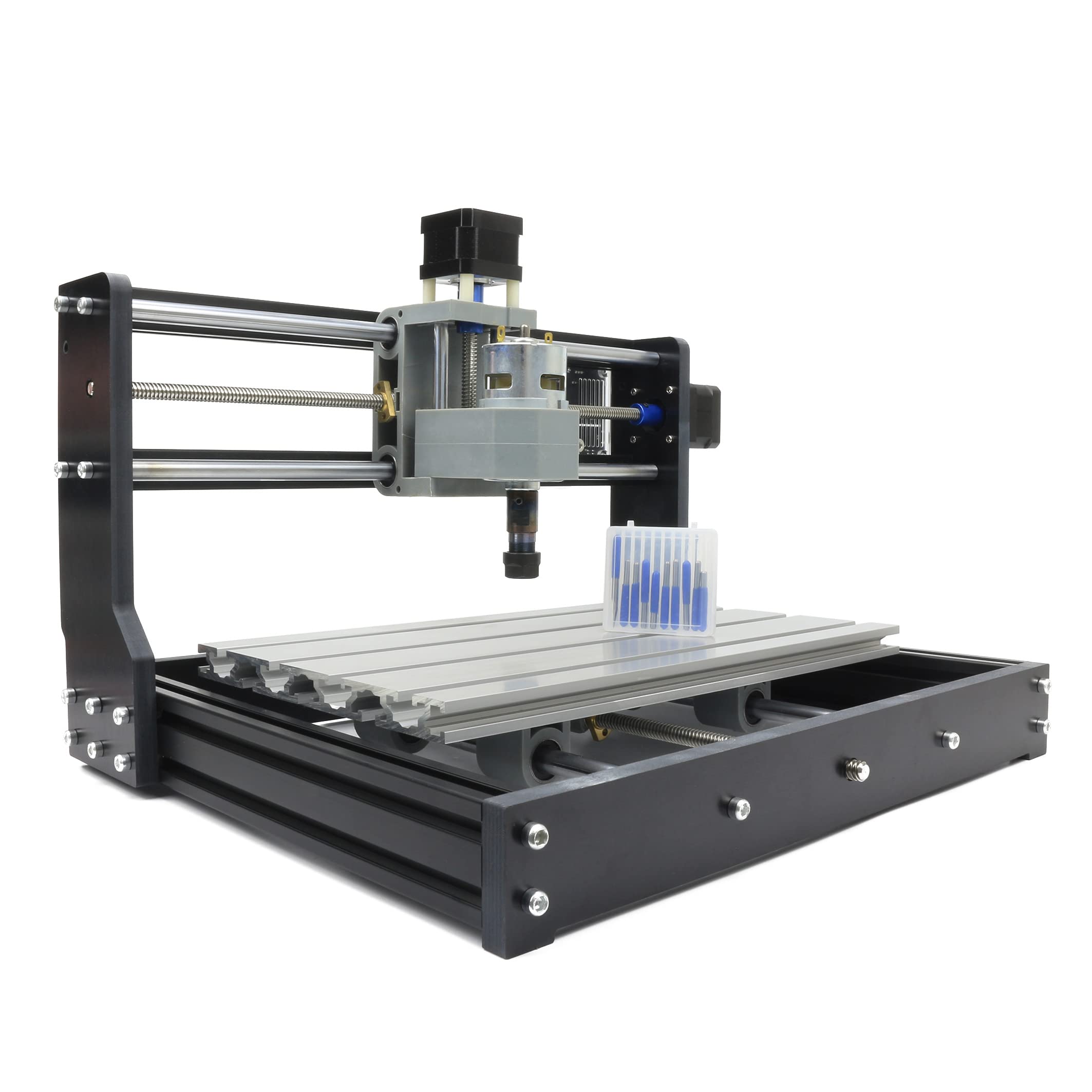 RATTMMOTOR DIY CNC Router Kit - 3 Axis Hobby CNC Machine with GRBL Control for Wood, Acrylic, PVC & PCB Engraving | 300x180x45mm Working Area | Perfect for Home DIY Projects, Woodworking & Craft Making
