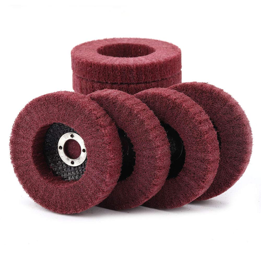 10Pcs 4 Inch Nylon Fiber Flap Discs, 320 Grit Buffing Polishing Wheel for Angle Grinder – Perfect for Metal Polishing, Paint Stripping, Rust Removal & Surface Preparation | Ideal for DIY Projects, Automotive & Woodworking
