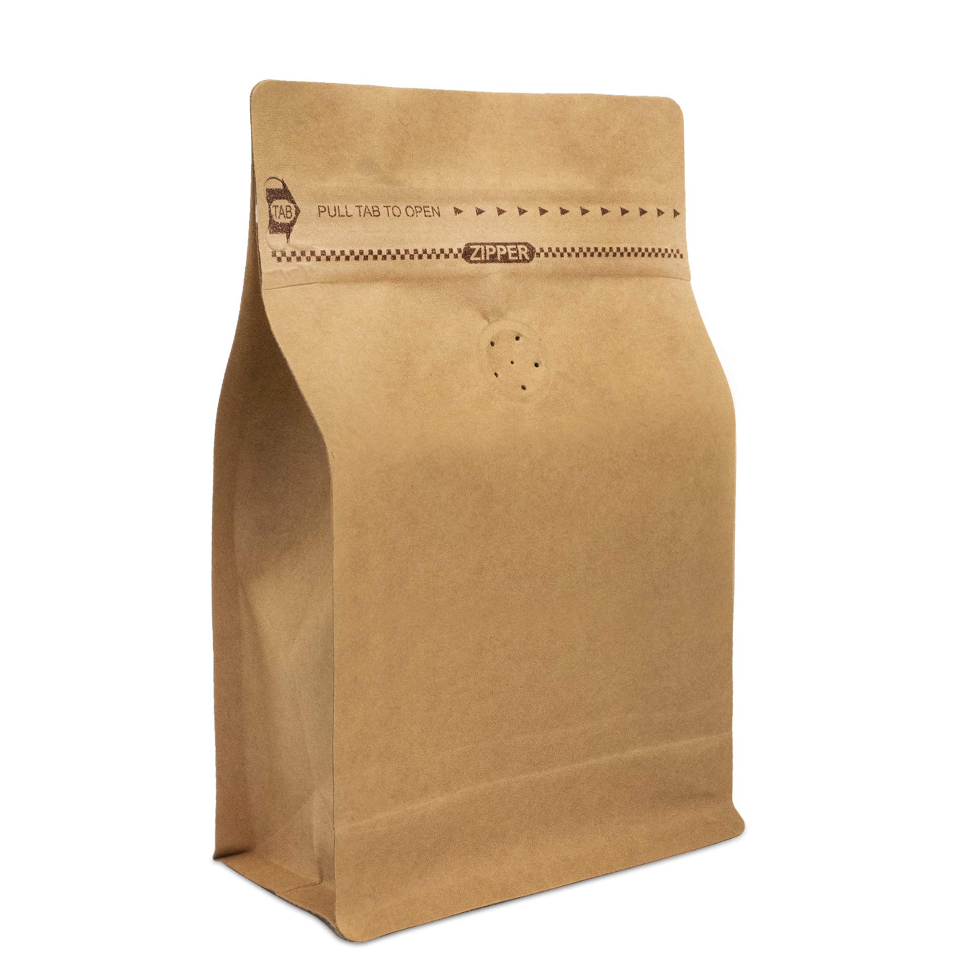 Premium Natural Kraft Coffee Pouches with Aroma Valve - 500pcs Resealable Flat Bottom Coffee Bags (8oz/0.5lb) for Freshness - Ideal for Coffee Roasters, Home Brewing & Retail Packaging