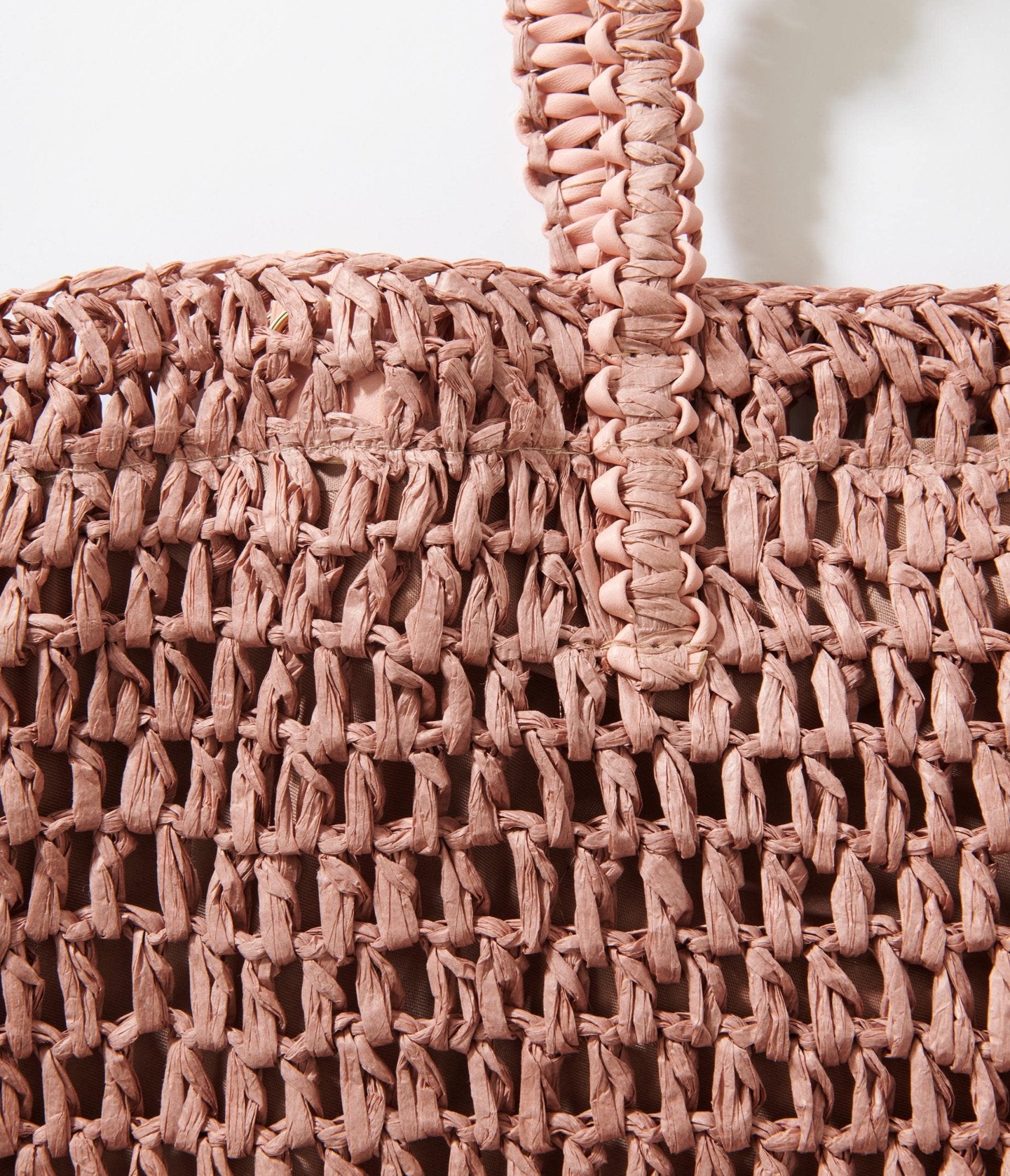 Stylish Mauve Pink Straw Tote Bag for Women - Summer Beach Bag, Picnic, Shopping & Daily Use