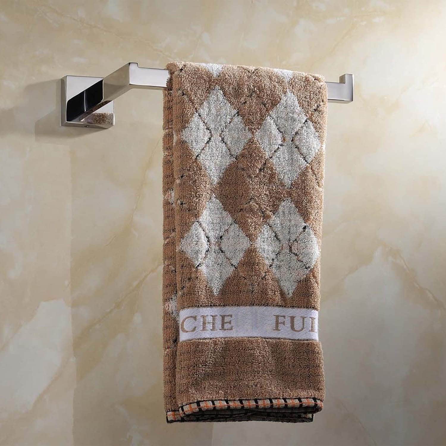 Luxury SUS304 Stainless Steel Wall Mount Toilet Paper Holder & Towel Ring - Square Bathroom Accessory with Mirror Polished Chrome Finish for Modern Home Decor | Perfect for Bathroom, Powder Room & Guest Washroom Organization