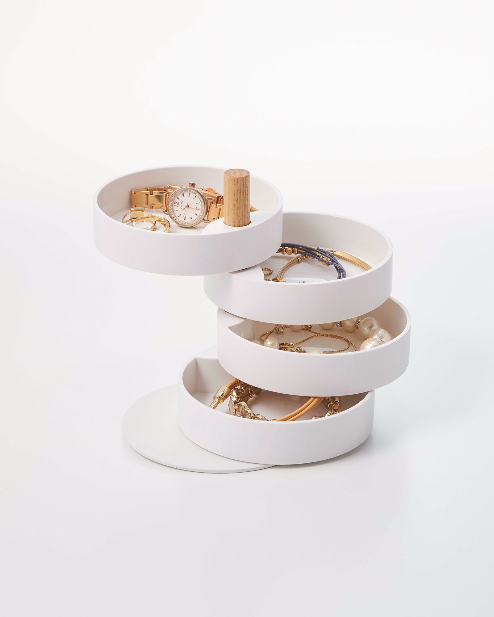 Open Top Stacked Jewelry Organizer Box - 2 Sizes for Necklaces, Rings & Earrings | Perfect for Bedroom Vanity, Travel & Gift Giving