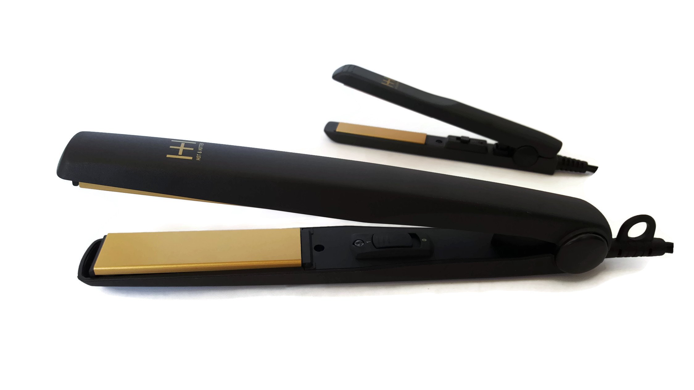 Professional Gold Ceramic Flat Iron for Hair Styling - Fast Heating, Adjustable Temperature, Anti-Frizz - Perfect for Straightening, Curling & Smoothing at Home or Salon