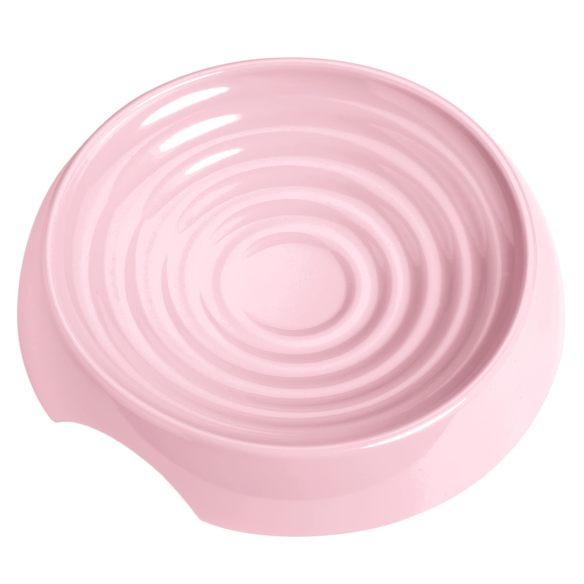 **CatGuru Whisker Stress-Free Cat Food & Water Bowls - Wide, Non-Slip, Shallow Dish for Whisker Fatigue Relief - Perfect for Kittens & Adult Cats - Ideal for Home, Travel & Vet Visits (Pink)**